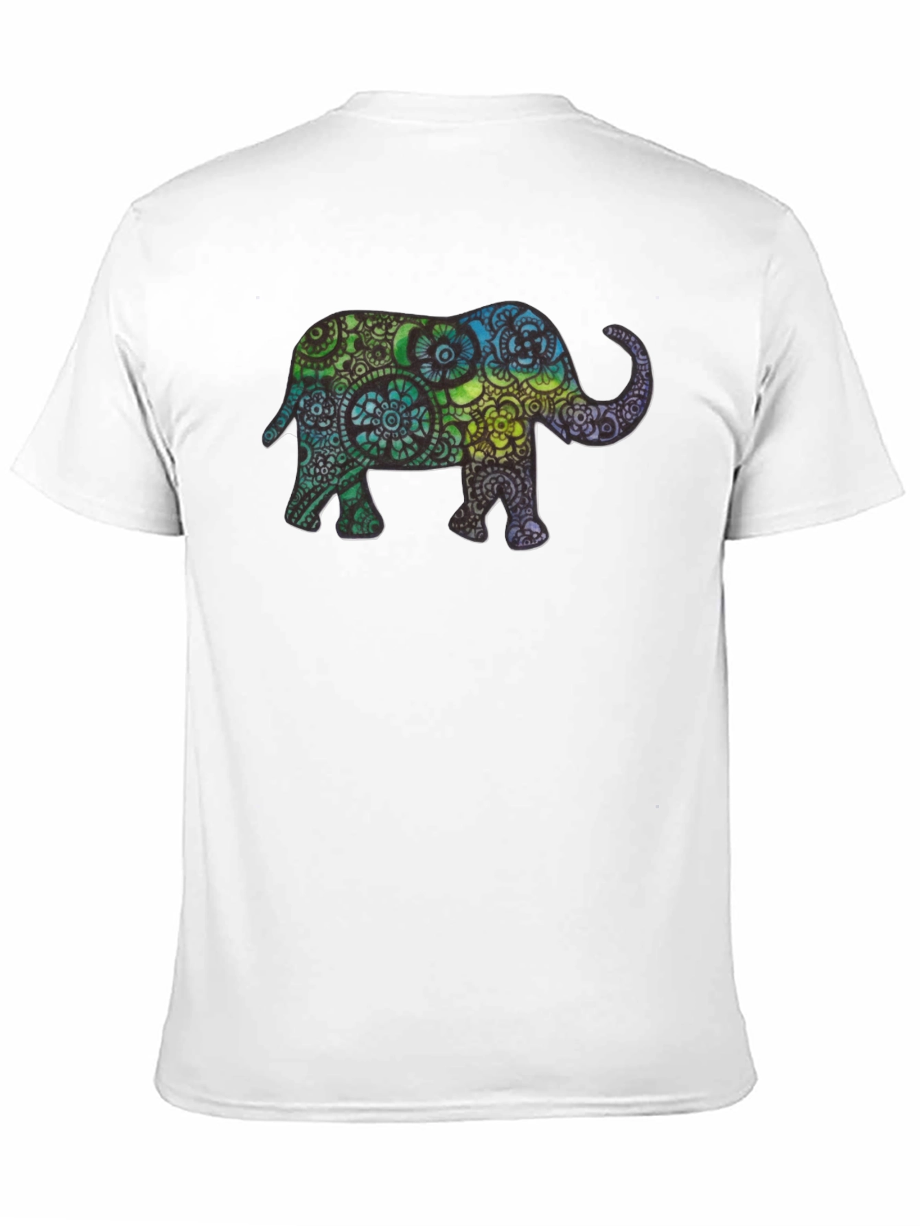 Black Elephant Mandala T-Shirt - Unique Graphic Tee view 11