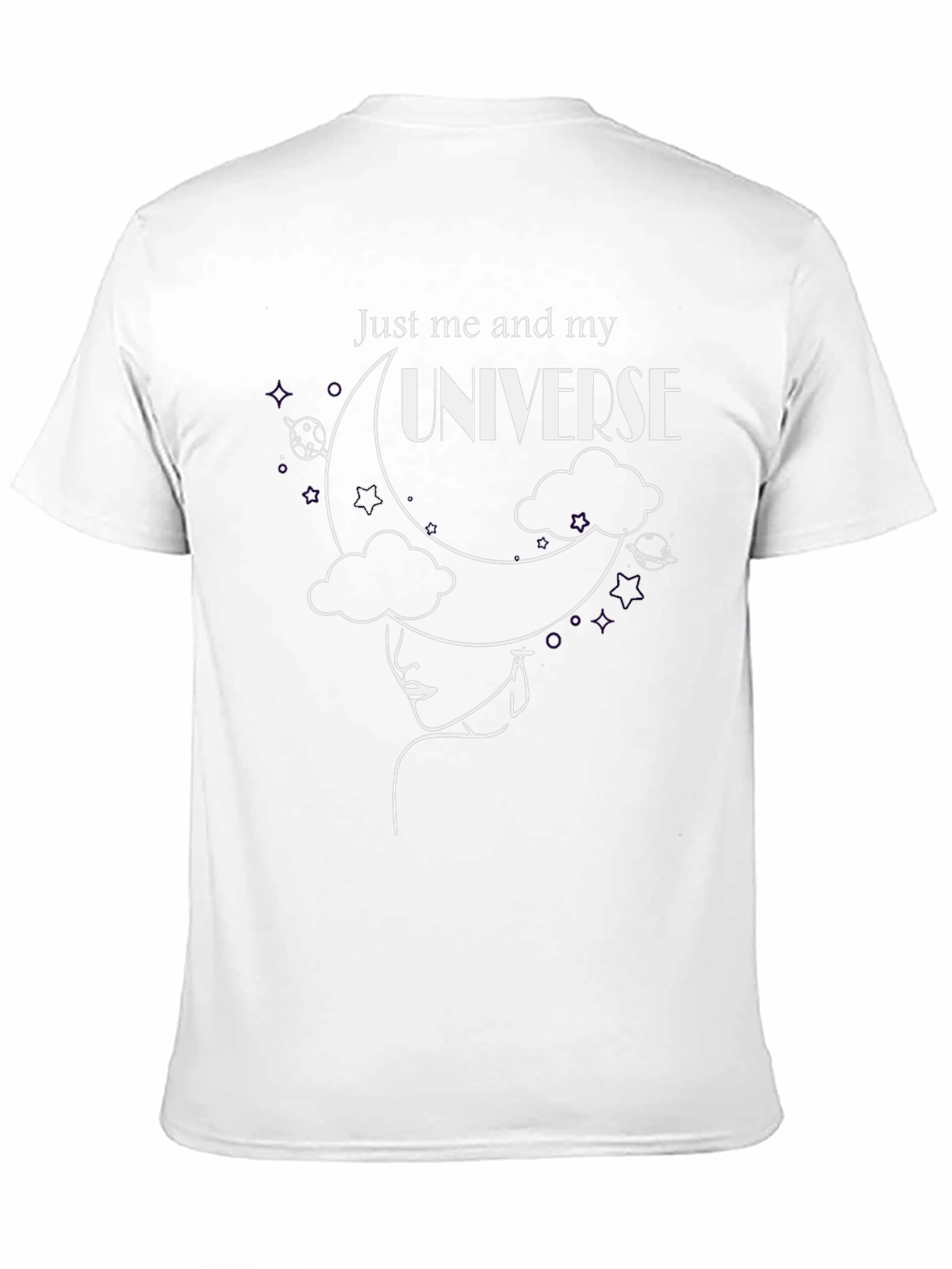 Black Just Me and My Universe Graphic T-Shirt view 11