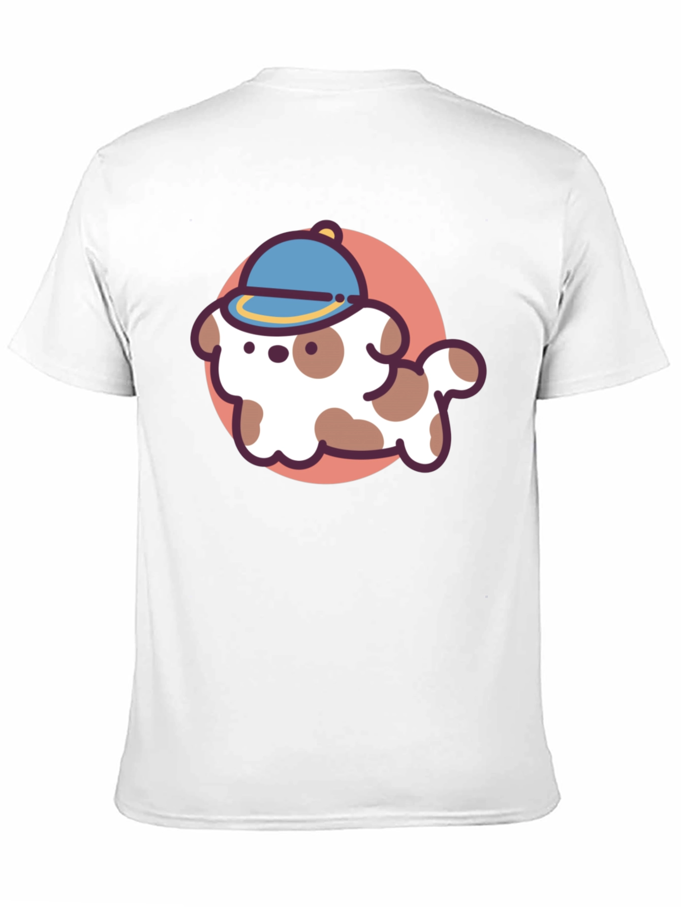 Black Cartoon Dog T-Shirt - Black Cotton Blend view 11