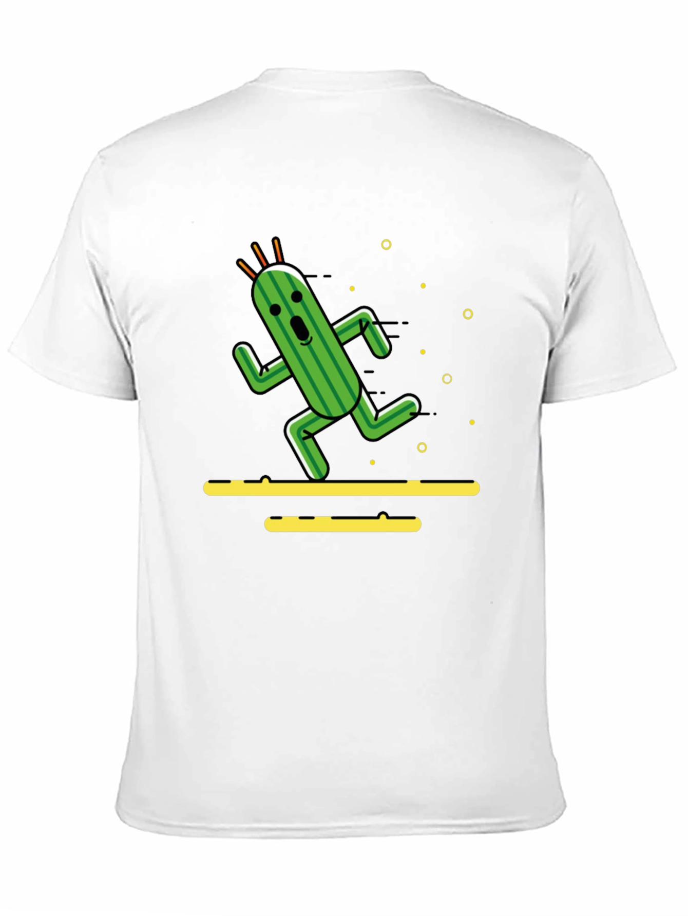 Black Running Cactus T-Shirt - Funny Graphic Tee view 11