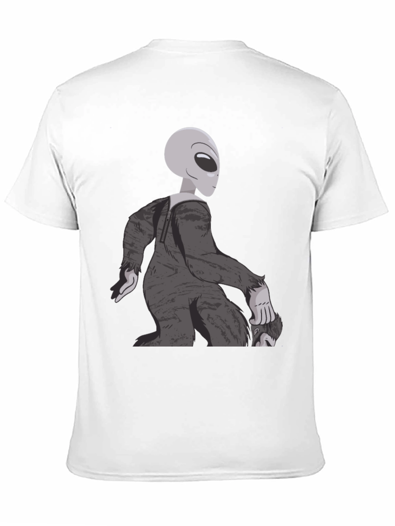 Black Alien Sasquatch T-Shirt - Bigfoot Abduction Tee view 11