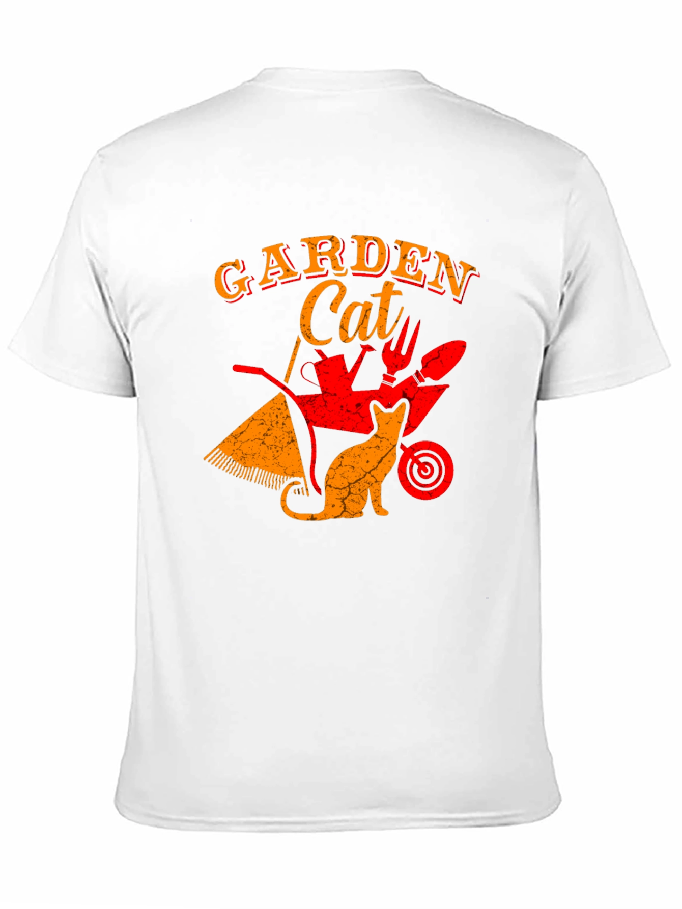Black Garden Cat Graphic Tee - Gardening Lover T-Shirt view 11