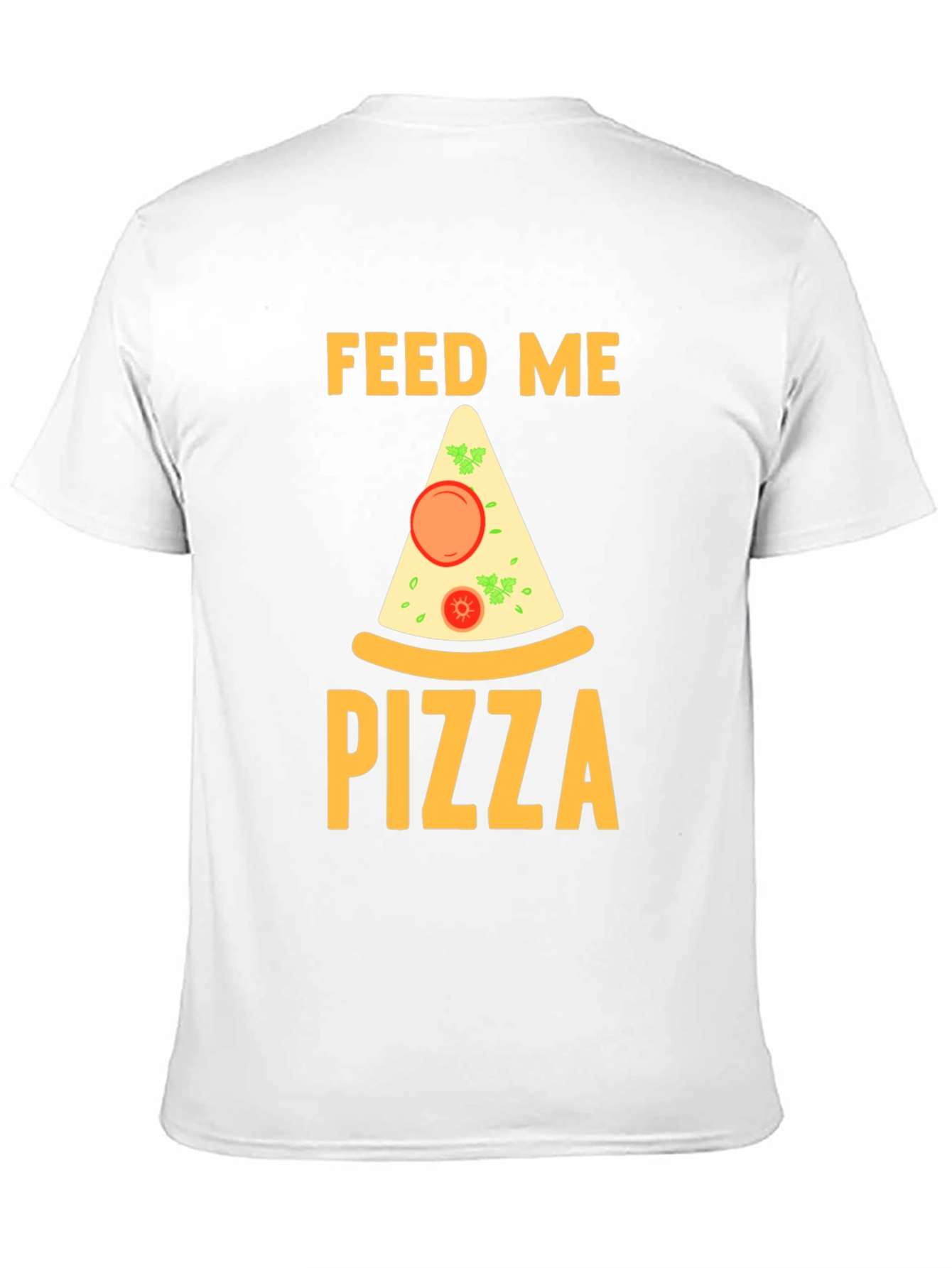 Black Feed Me Pizza T-Shirt - Funny Graphic Tee view 11