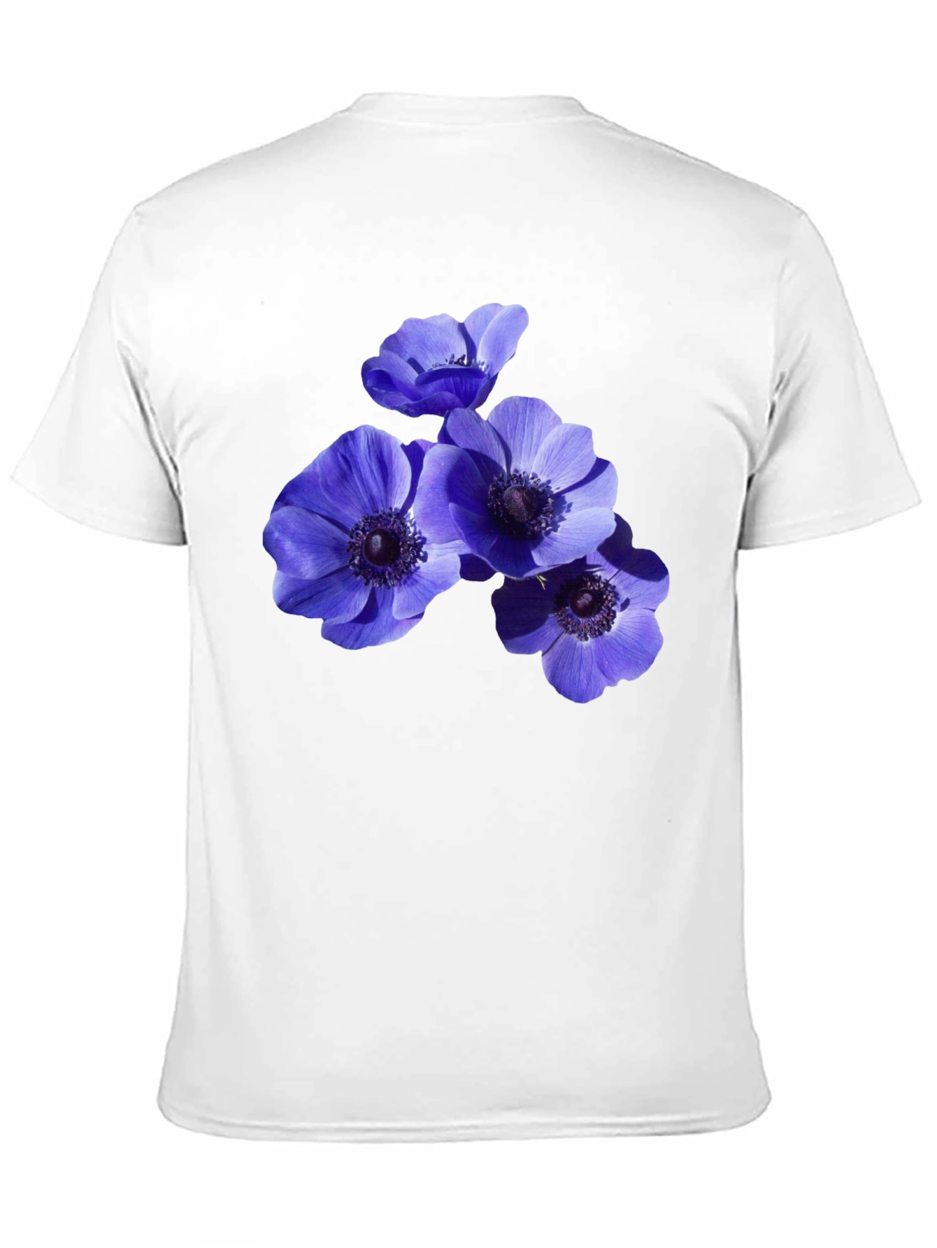 Black Floral Anemone Graphic Black T-Shirt view 11