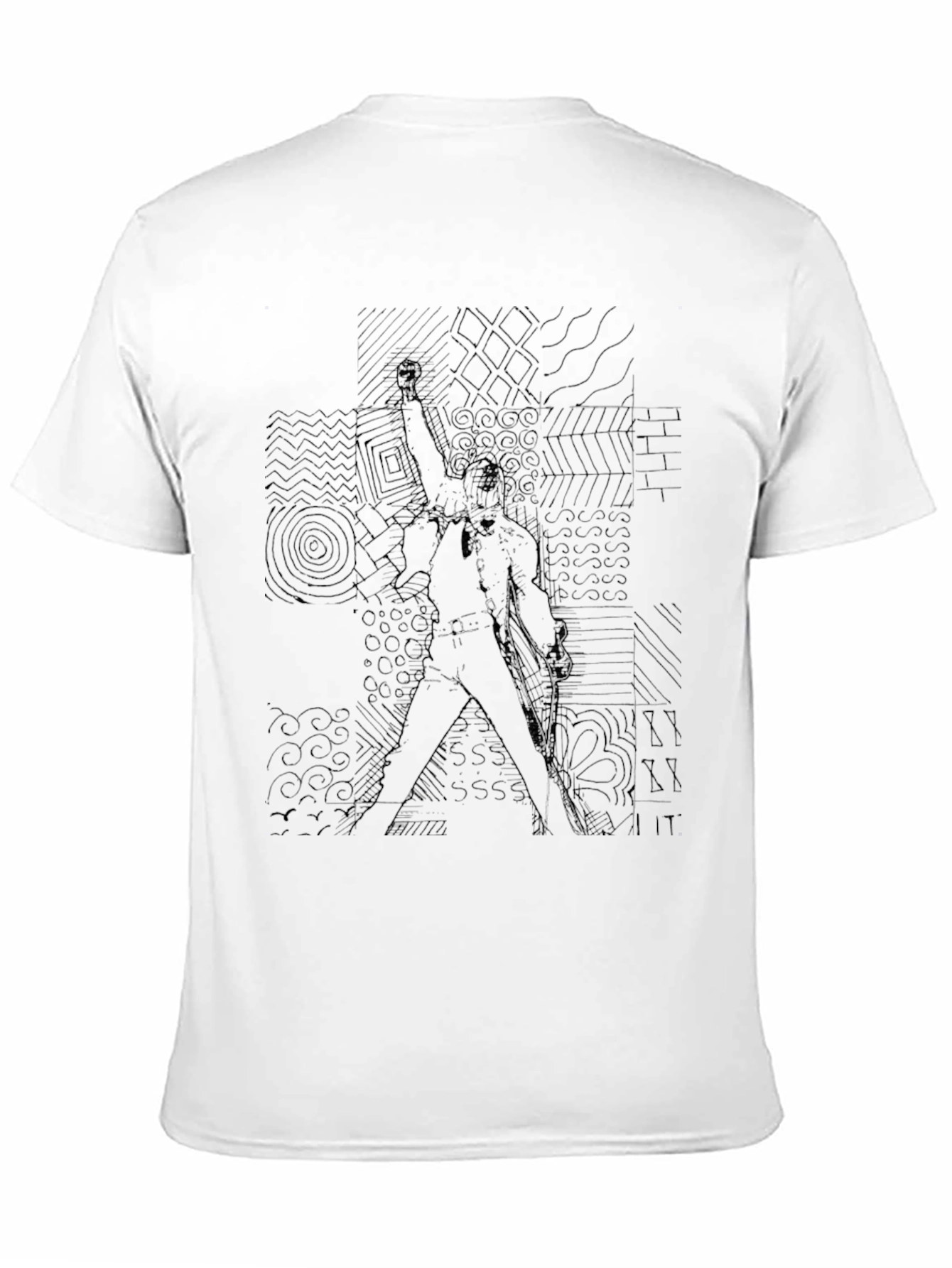 Black Graphic Tee - Retro Concert Design view 11