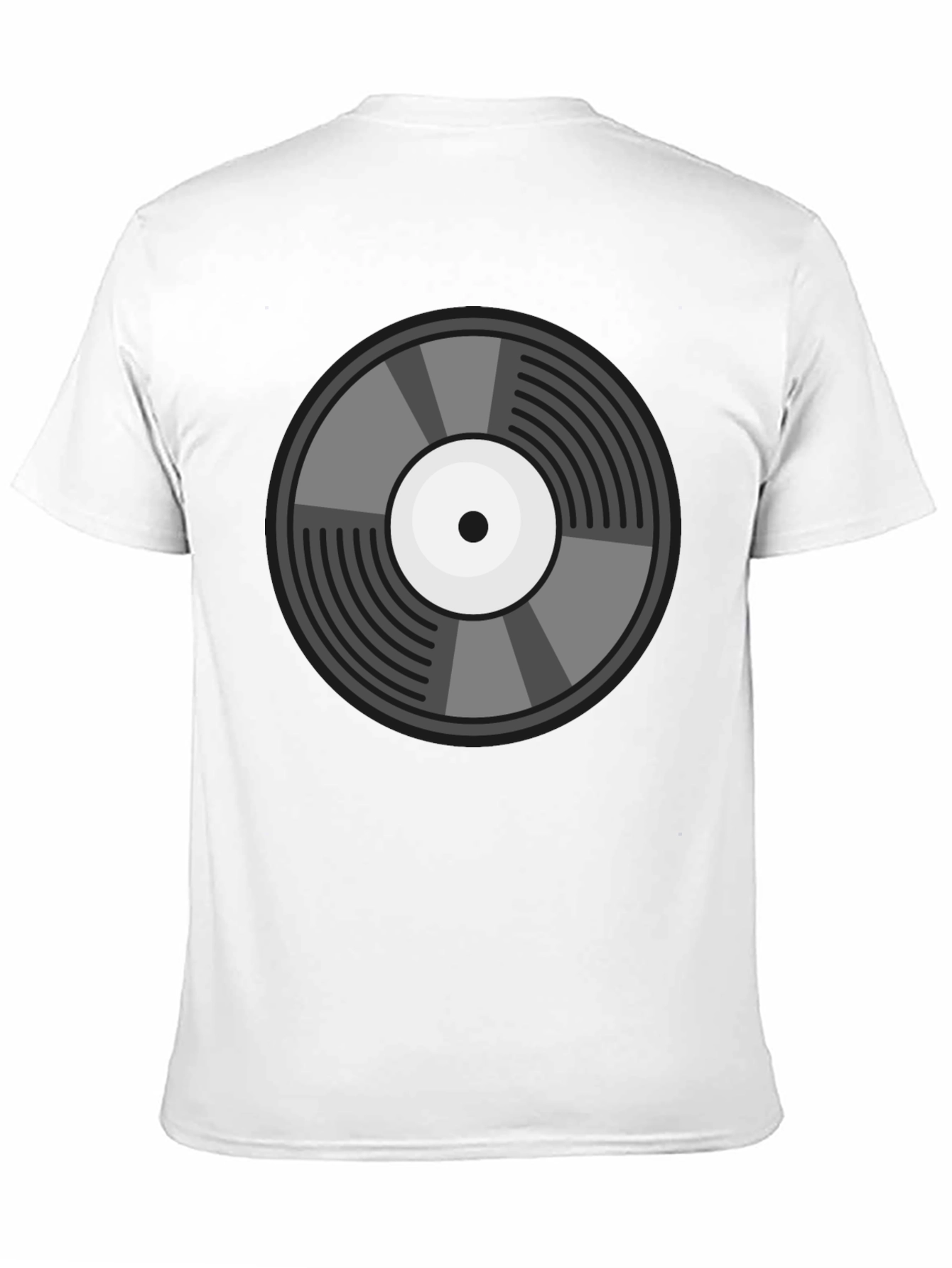 Black Retro Vinyl Record Graphic Tee - Classic Style view 11