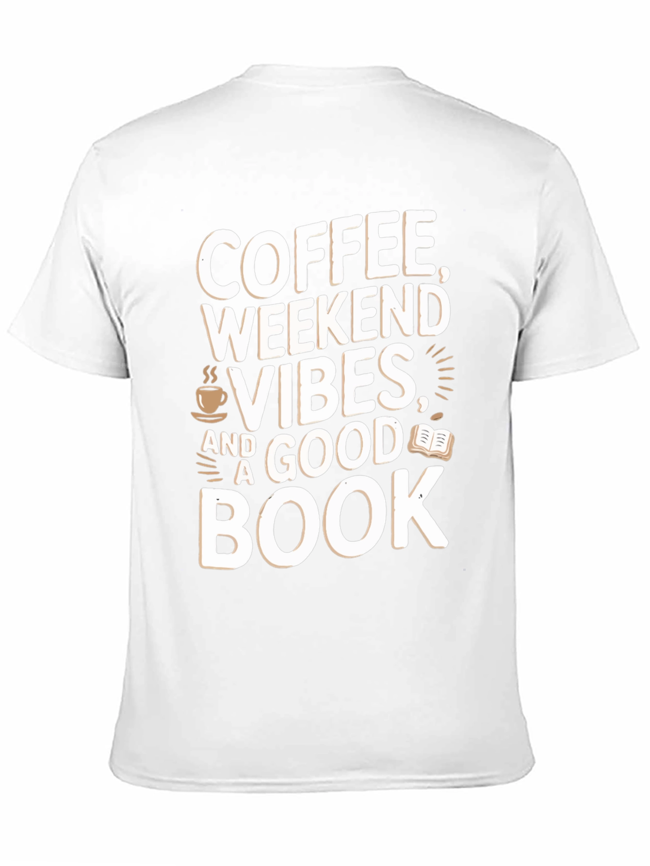 Black Coffee Weekend Vibes Book T-Shirt view 11