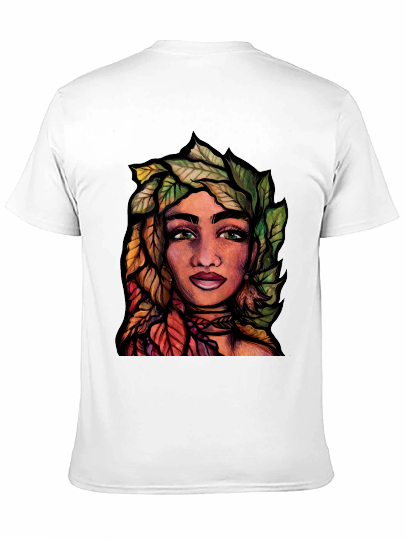 Black Nature Portrait Graphic T-Shirt view 11