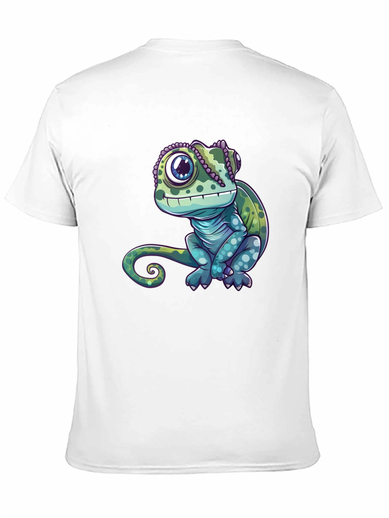 Black Chameleon Graphic Tee - Cute Reptile Design view 11