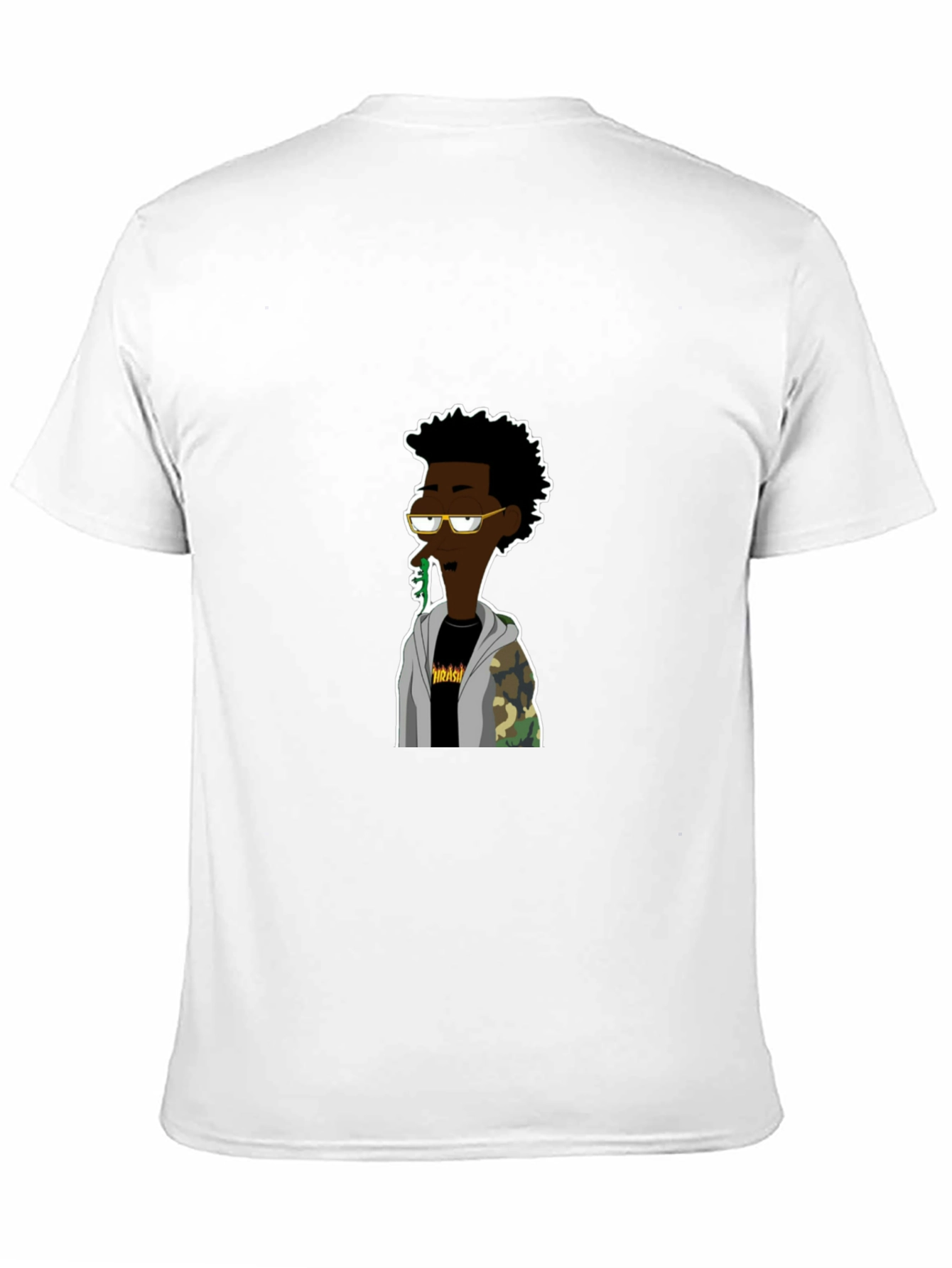 Black Cartoon Character Graphic Black T-Shirt view 11