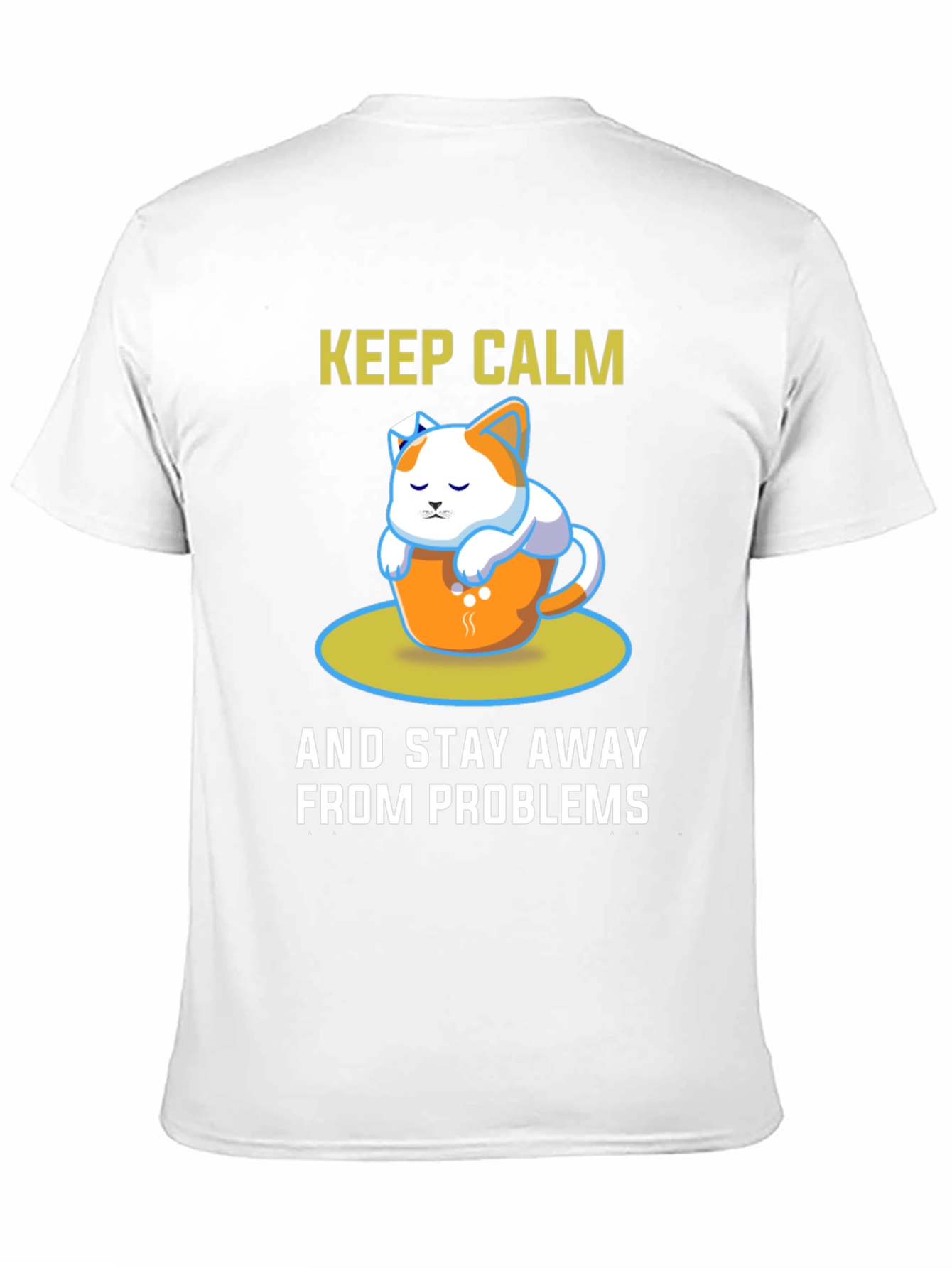 Black Keep Calm Cat T-Shirt view 11