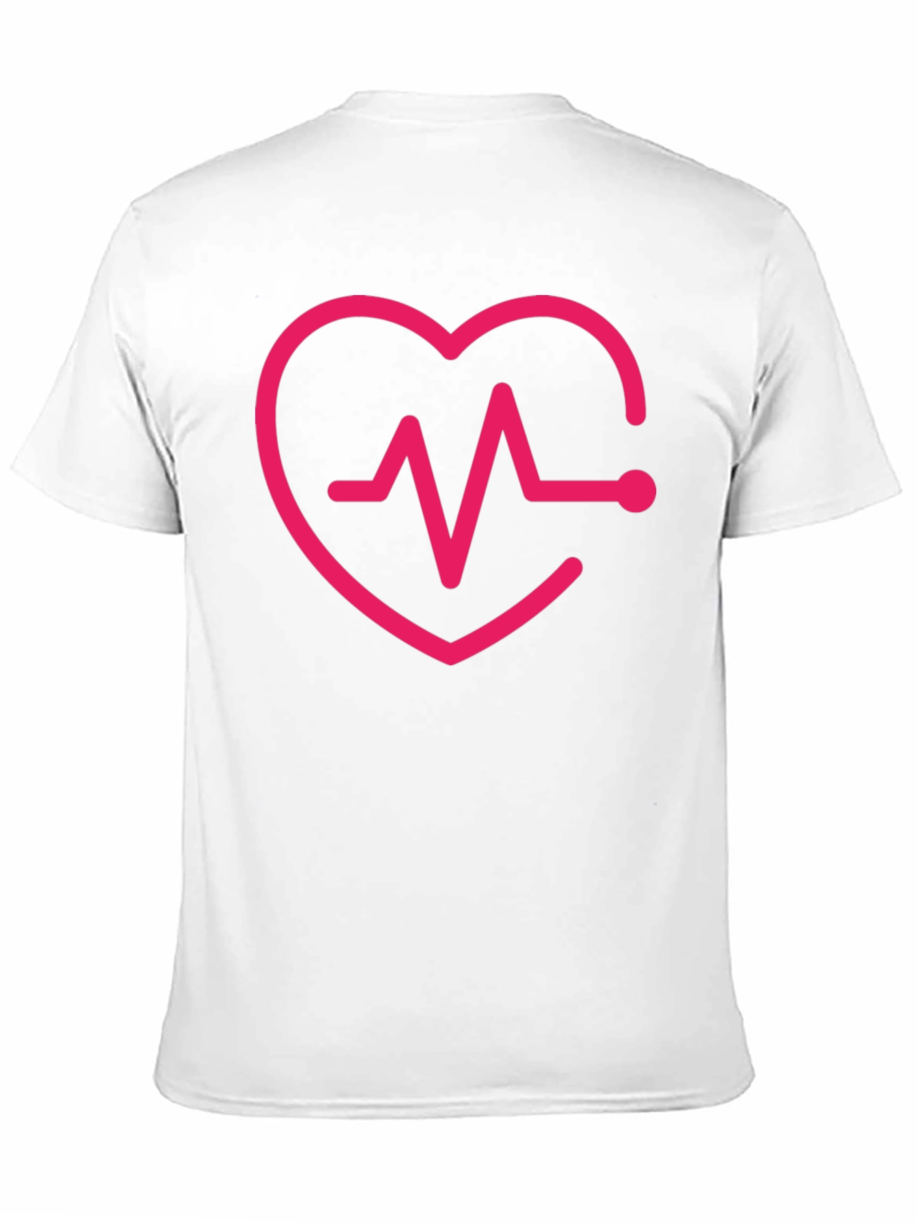 Black Heartbeat Heart Love Graphic T-Shirt view 11