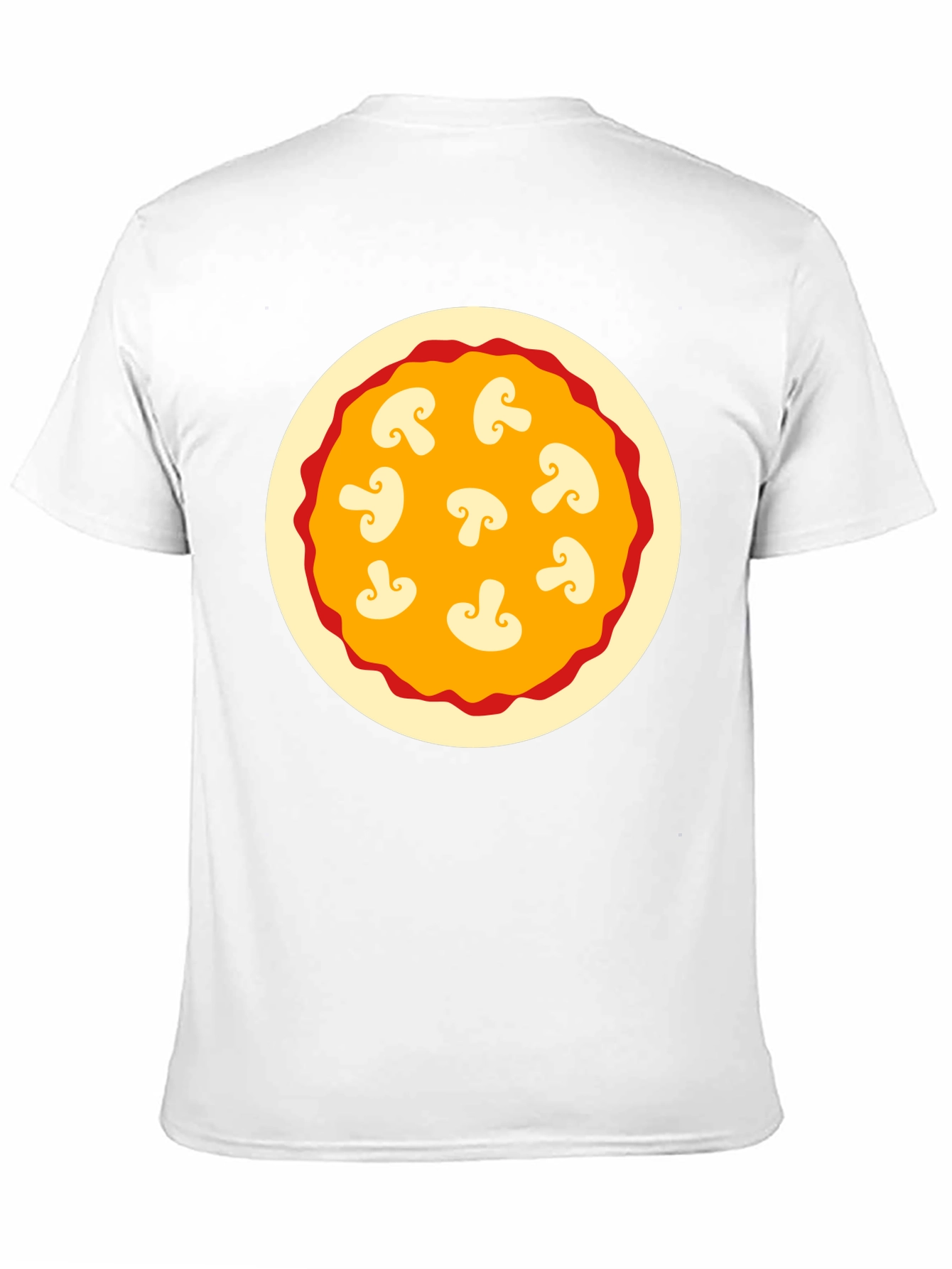 Black Mushroom Pizza Graphic Tee - Black Cotton T-Shirt view 11