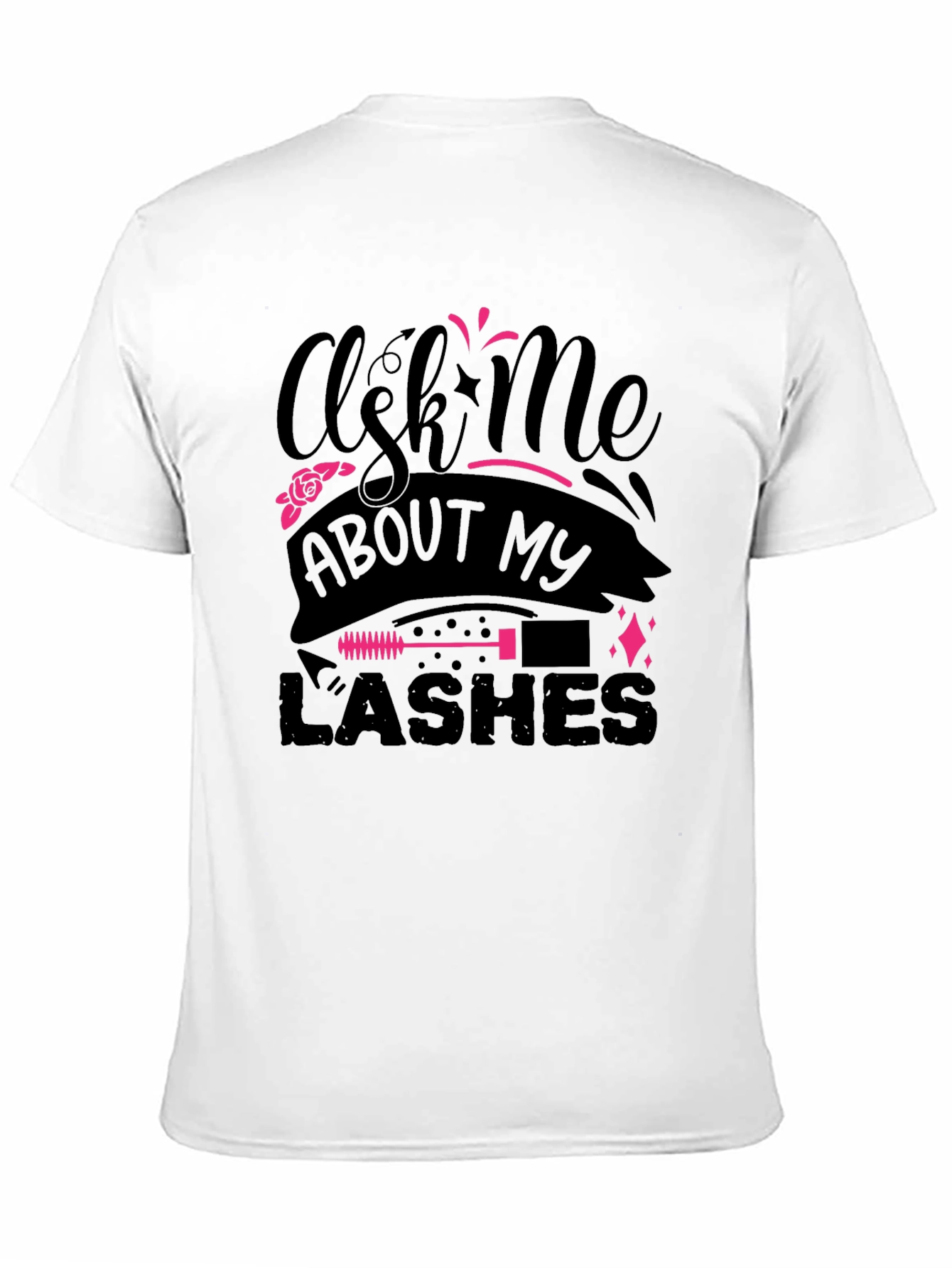 Black Ask Me About My Lashes Graphic Tee view 11