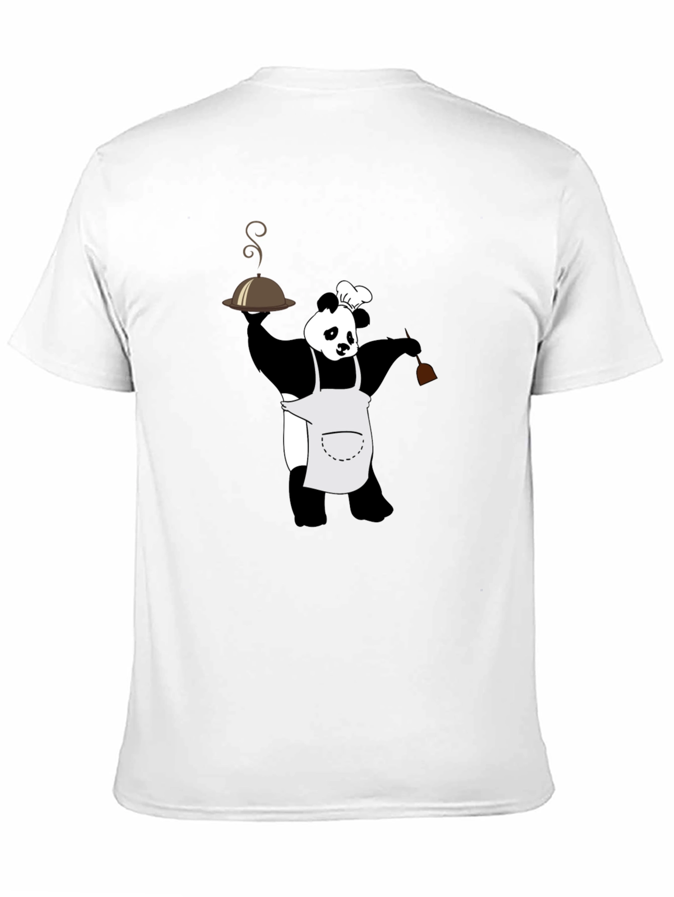 Black Panda Chef Graphic Tee - Black Crew Neck T-Shirt view 11
