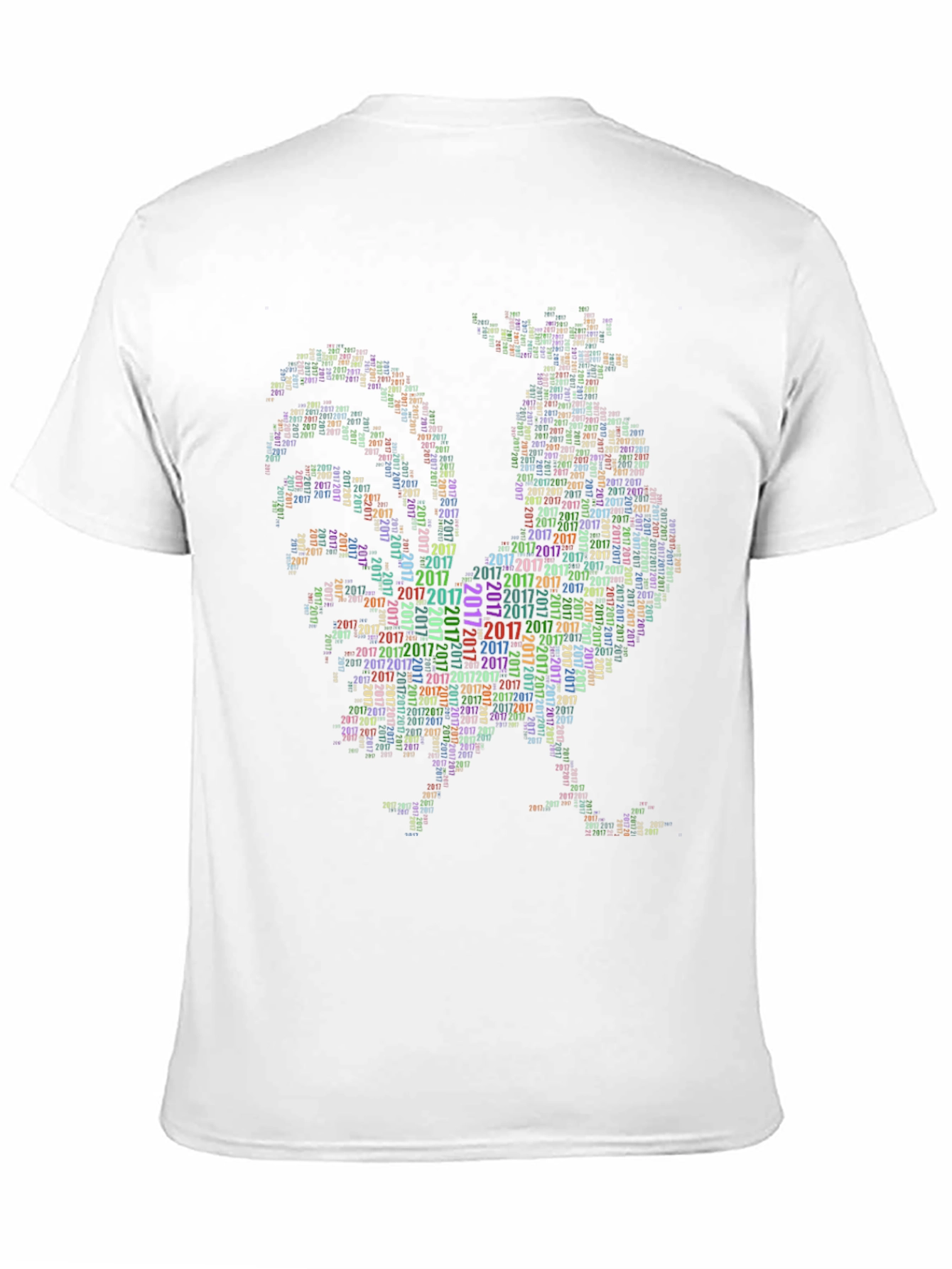 Black Year of the Rooster 2017 T-Shirt - Black view 11