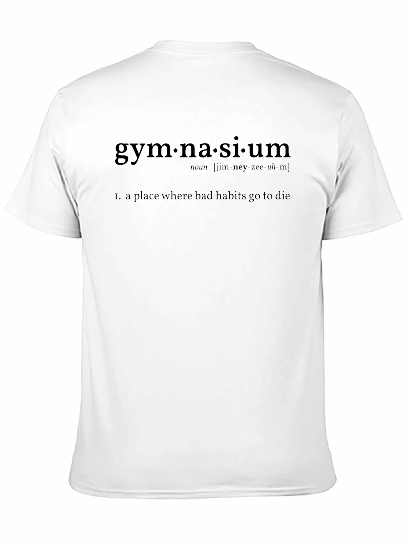 Black Gymnasium Definition T-Shirt view 11