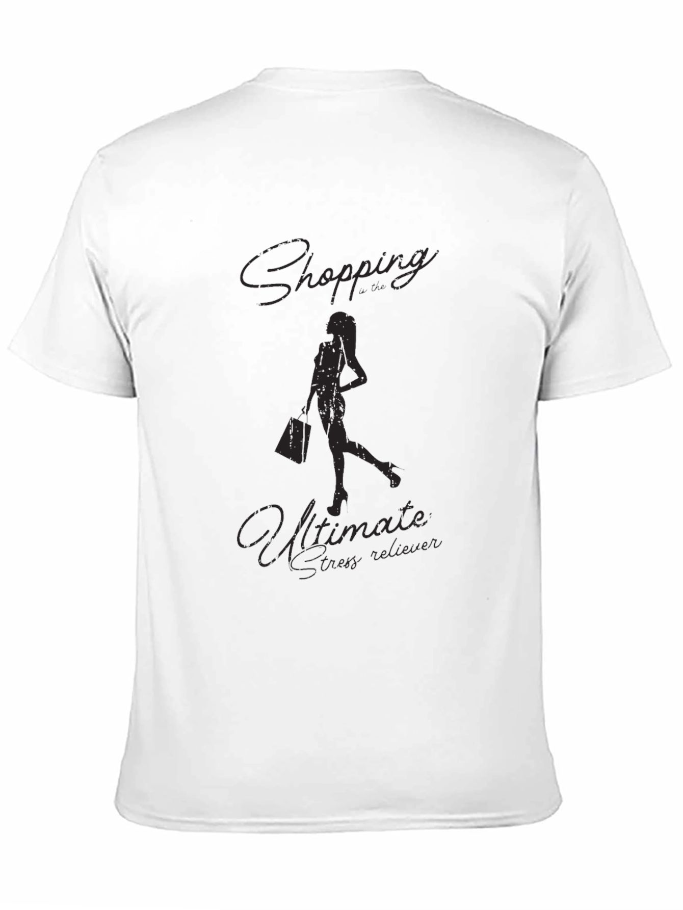 Black Shopping Ultimate Stress Reliever T-Shirt view 11