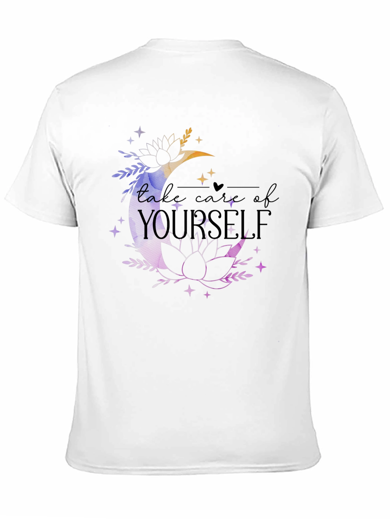 Black Take Care of Yourself Crescent Moon Graphic Tee view 11