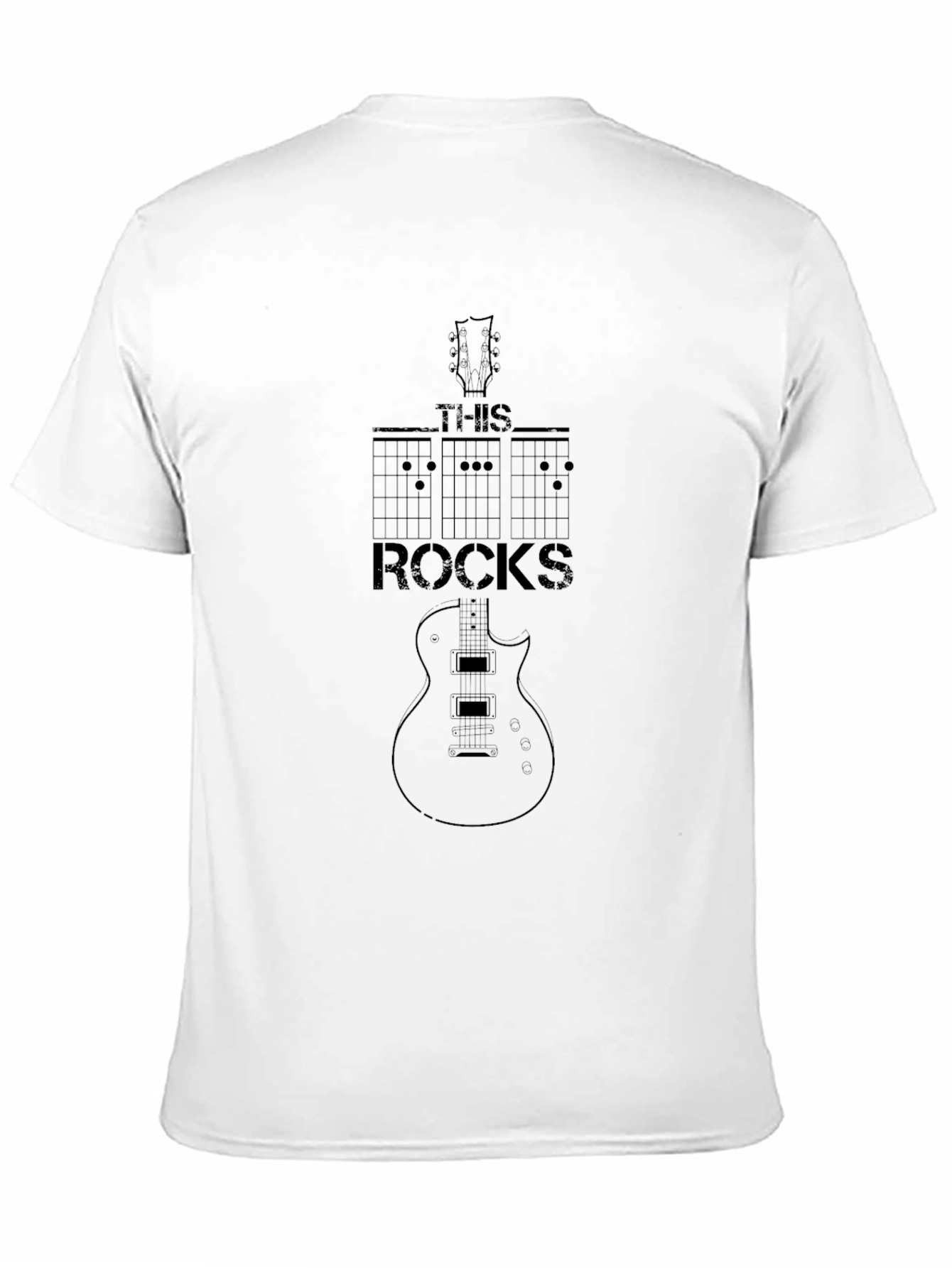 Black This Rocks Guitar T-Shirt - Musician's Apparel view 11