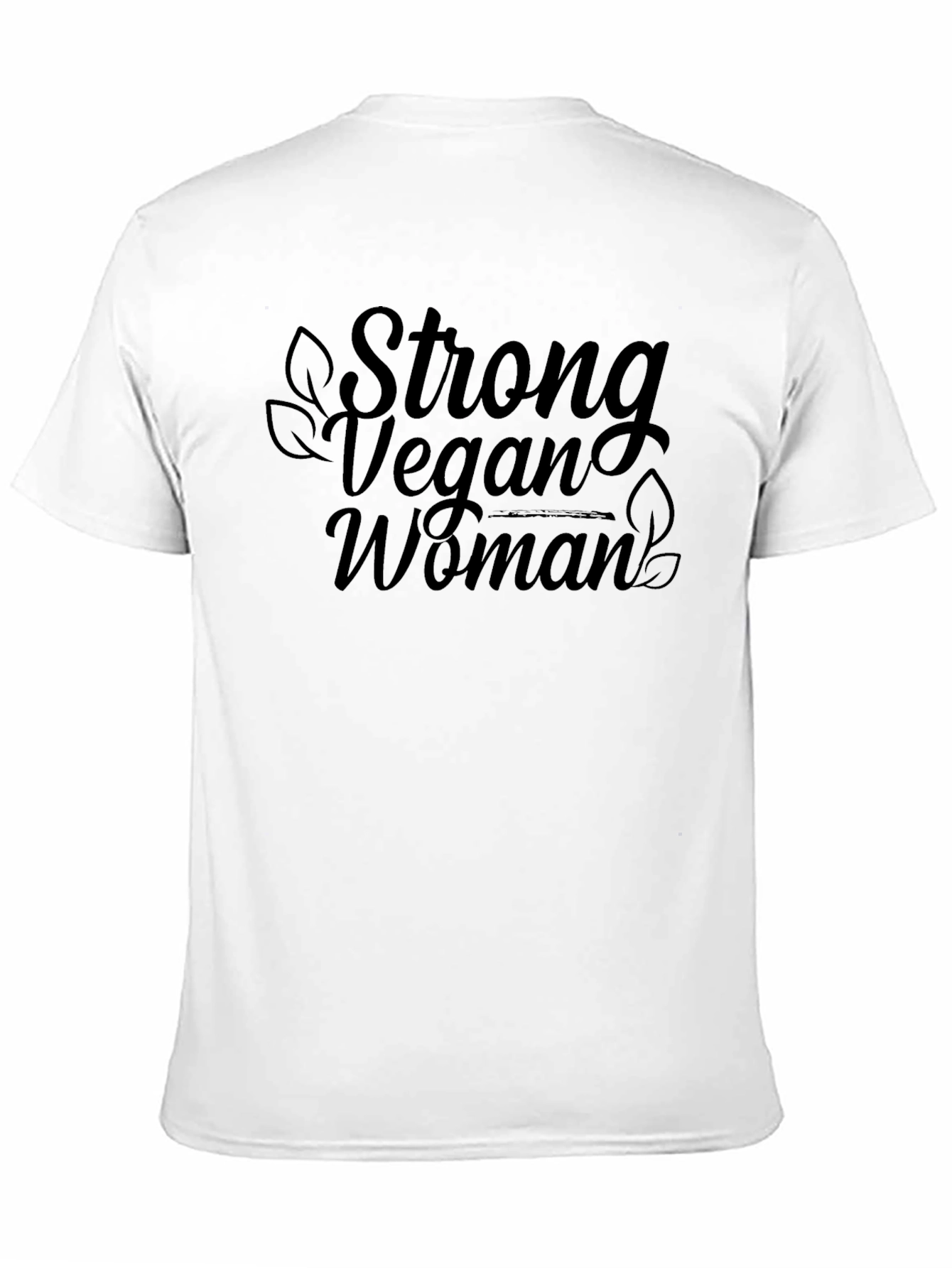 Black Strong Vegan Woman Black T-Shirt view 11
