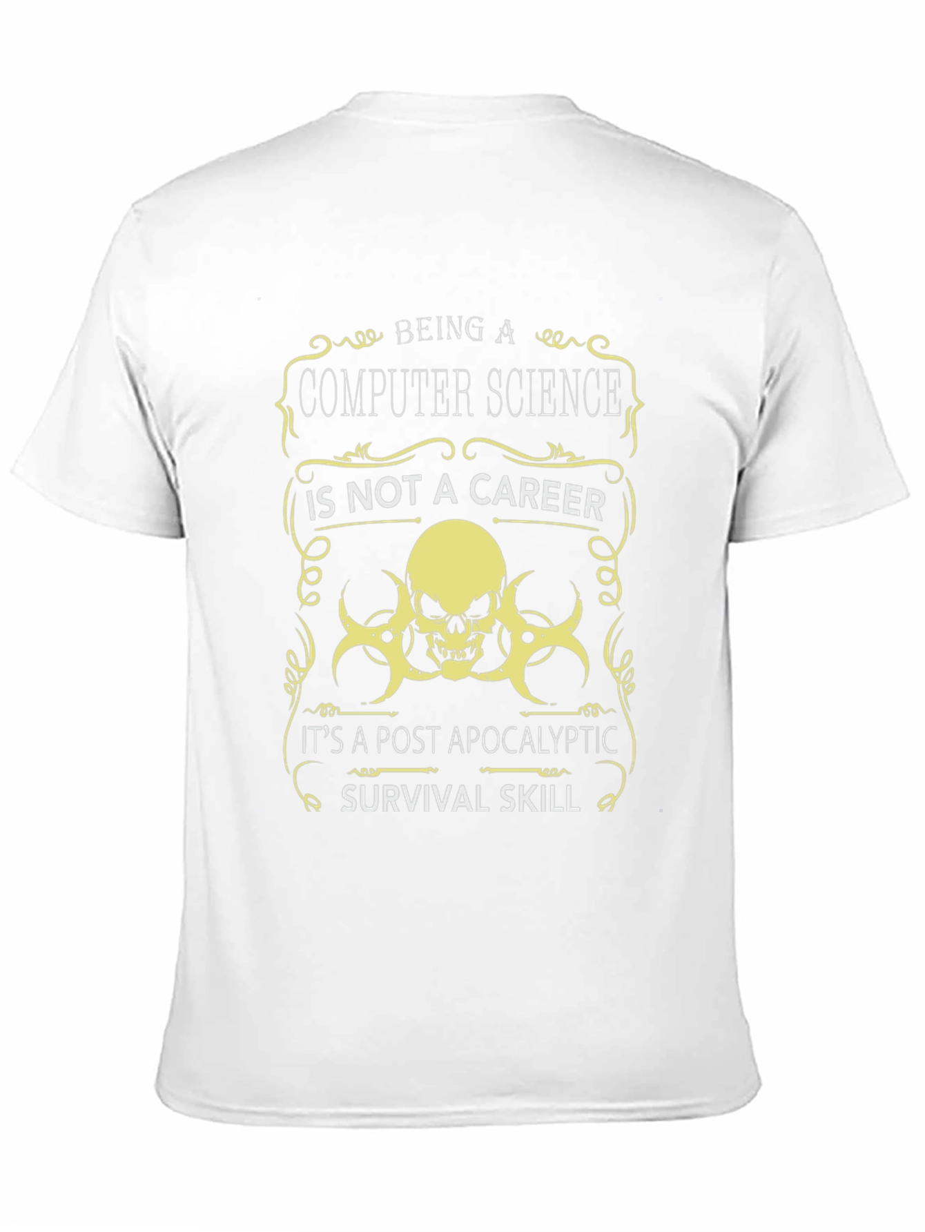 Black Computer Science Post-Apocalyptic Survival Skill T-Shirt view 11