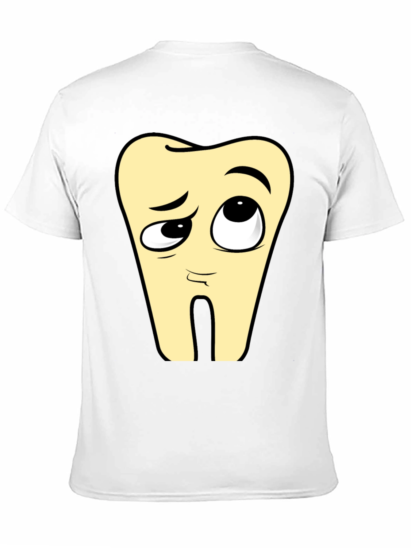 Black Funny Tooth Cartoon Black T-Shirt view 11