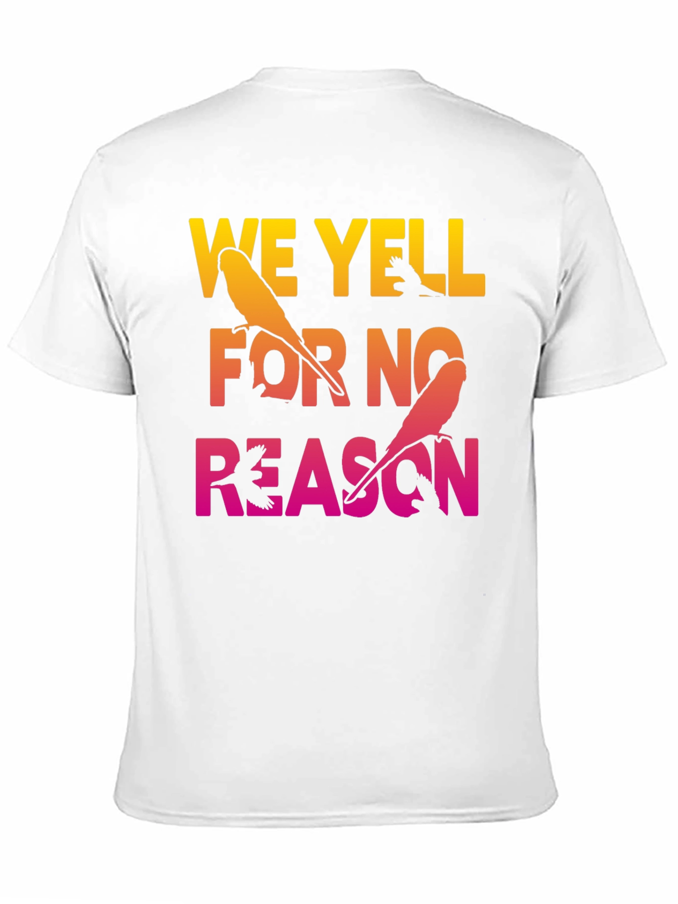 Black We Yell For No Reason Parrot Graphic Tee view 11