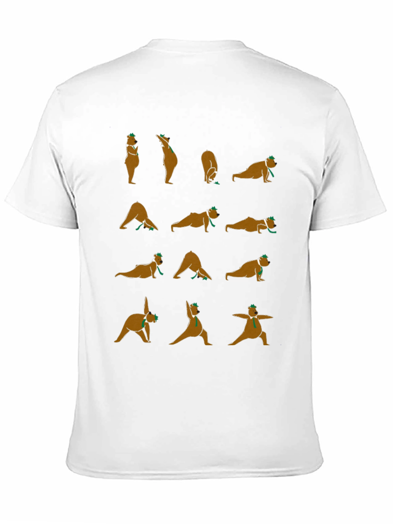 Black Yoga Bear Graphic Tee - Black Cotton Blend view 11