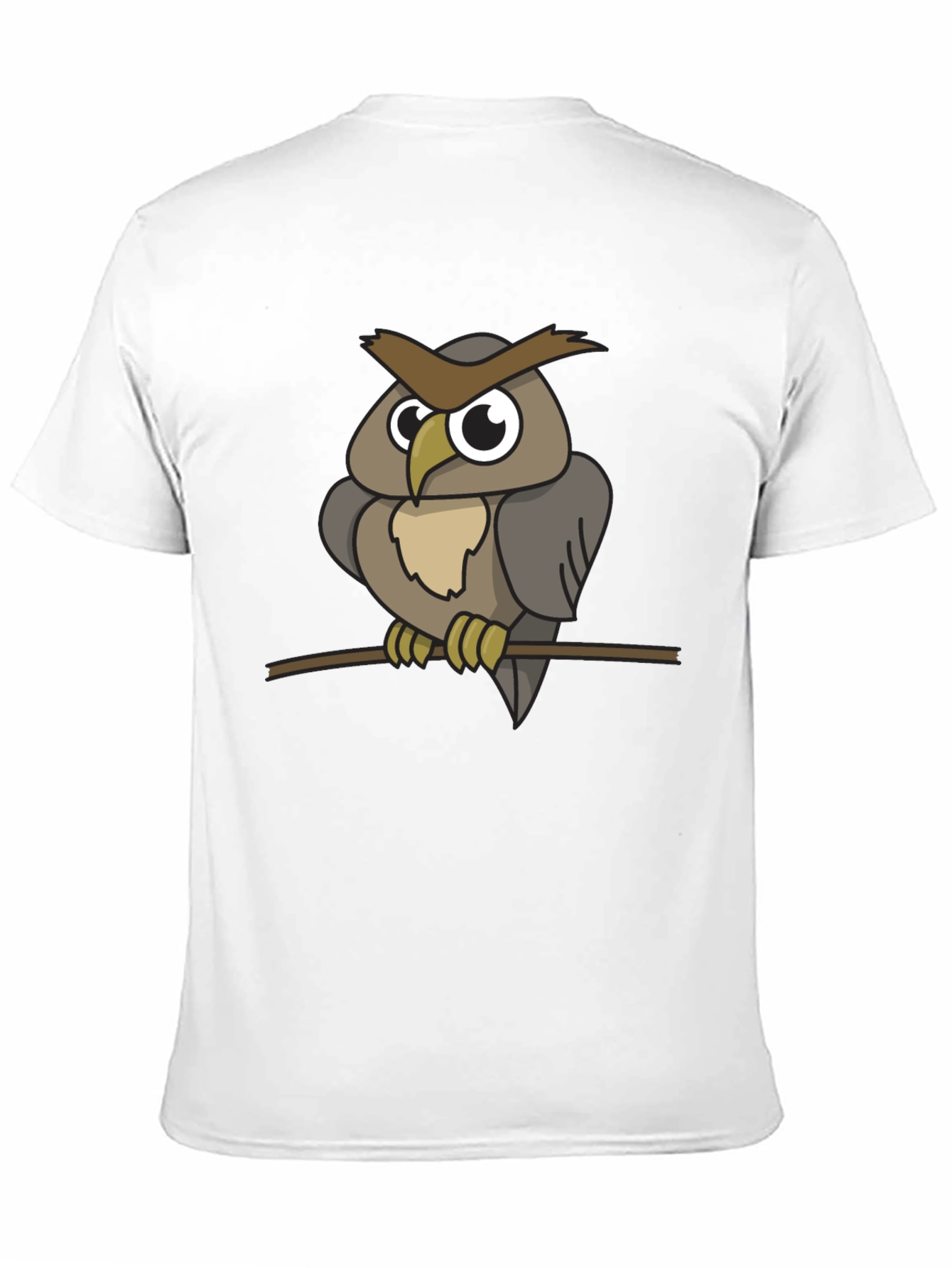 Black Owl Graphic Print Black T-Shirt view 11