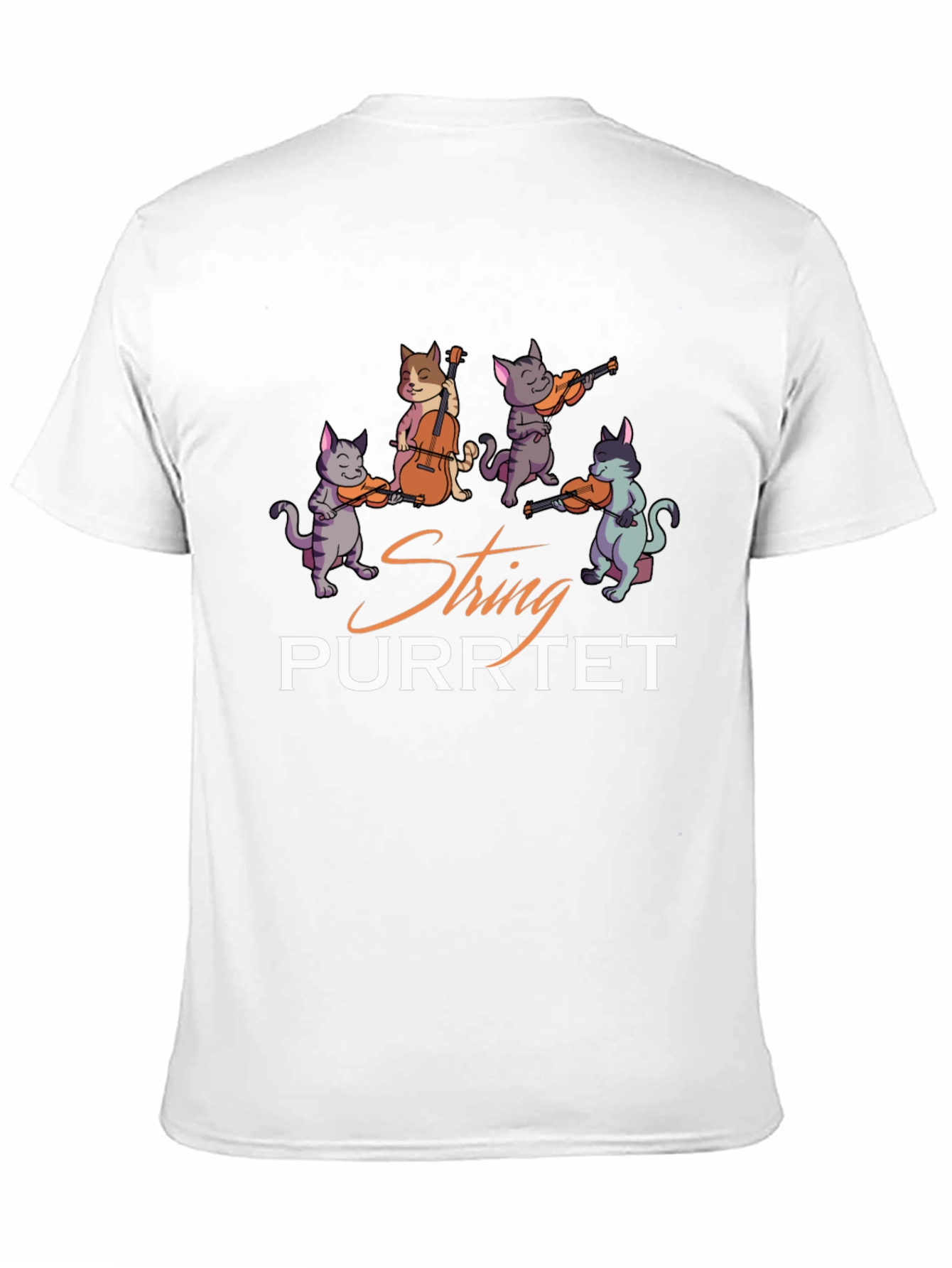 Black String Purrtet Cats Music T-Shirt view 11