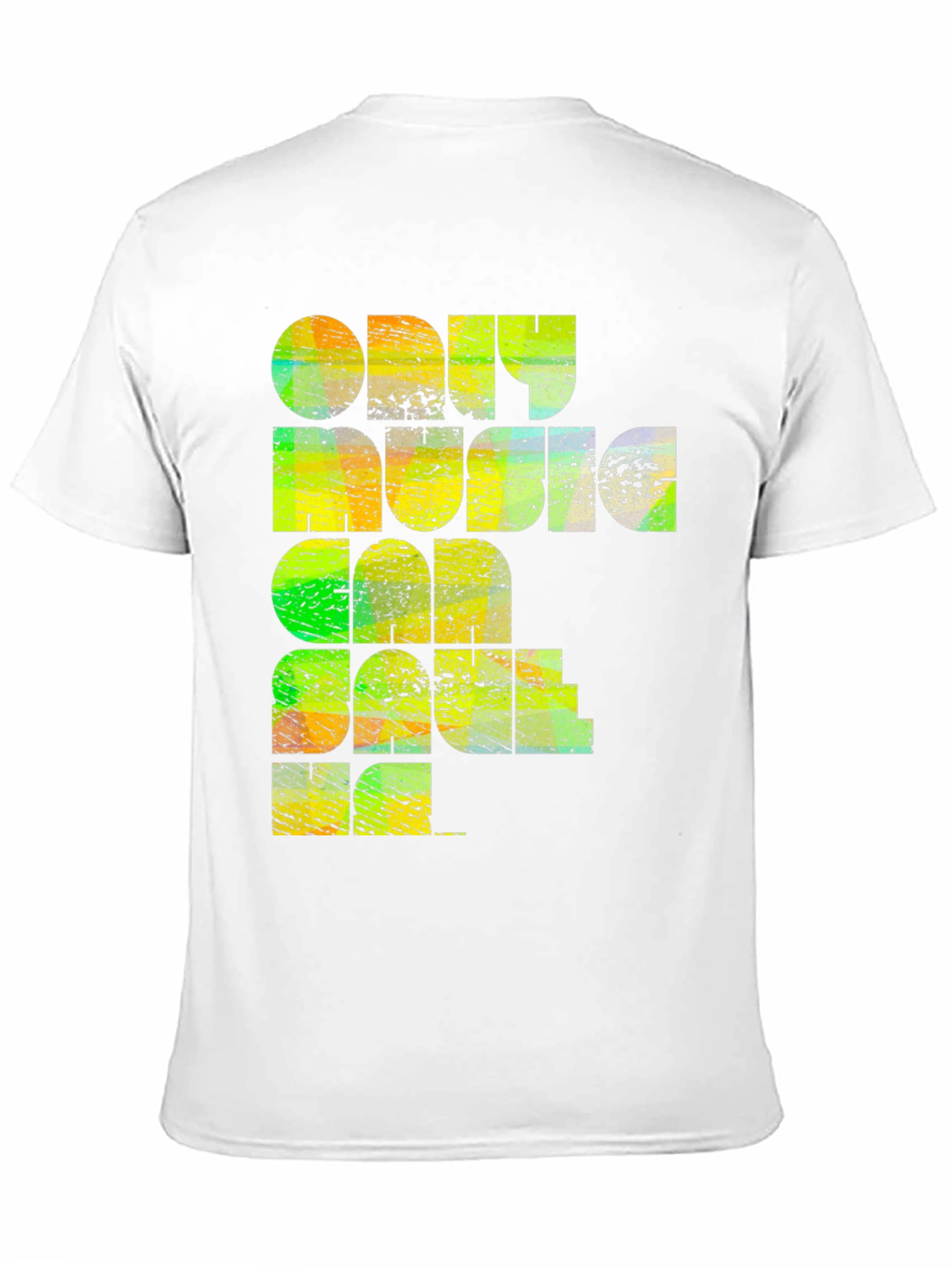Black Retro Music Lover T-Shirt - "Only Music Can Save Me" view 11