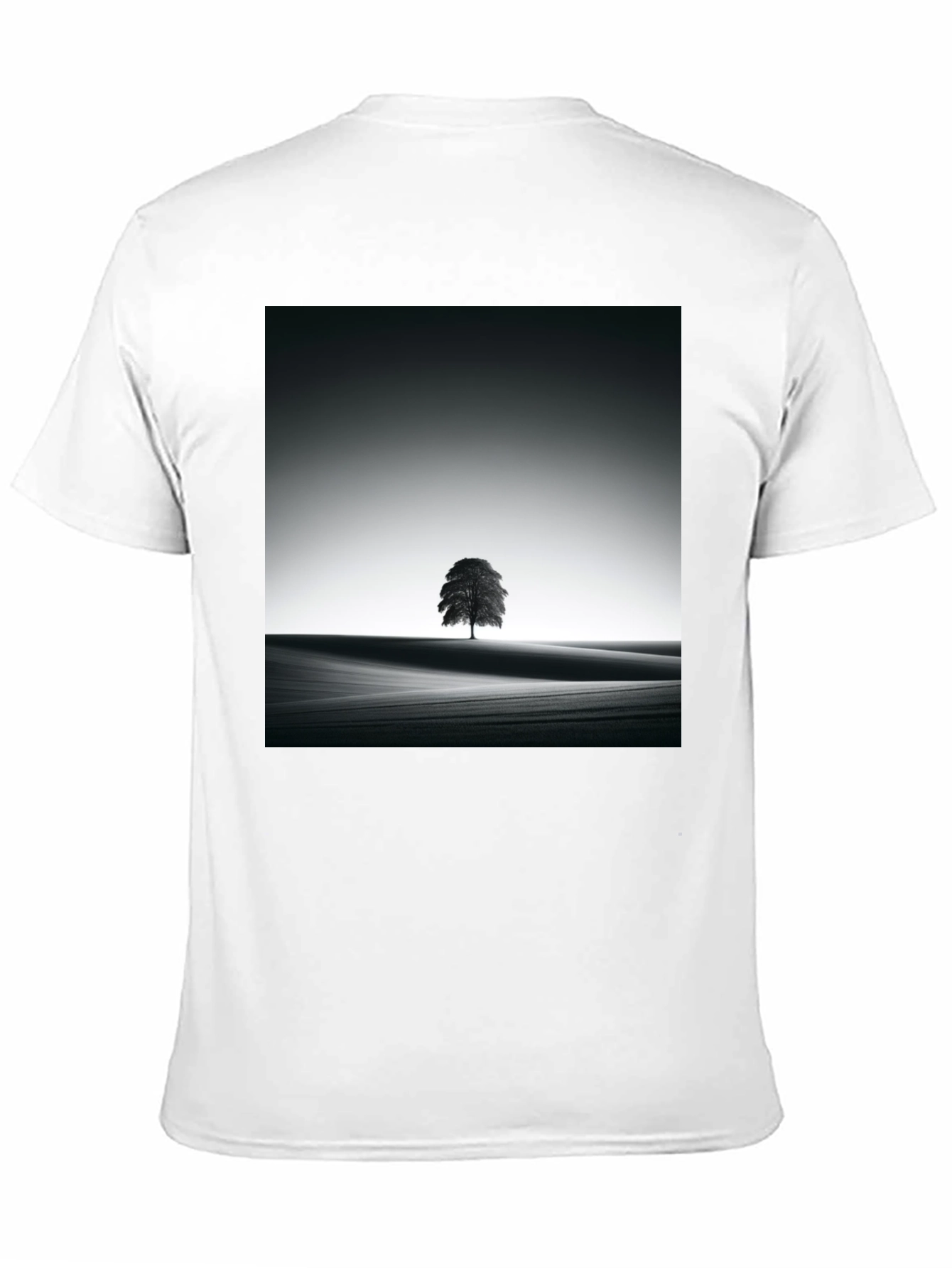 Black Monochrome Tree Graphic Tee - Artistic Menswear view 11