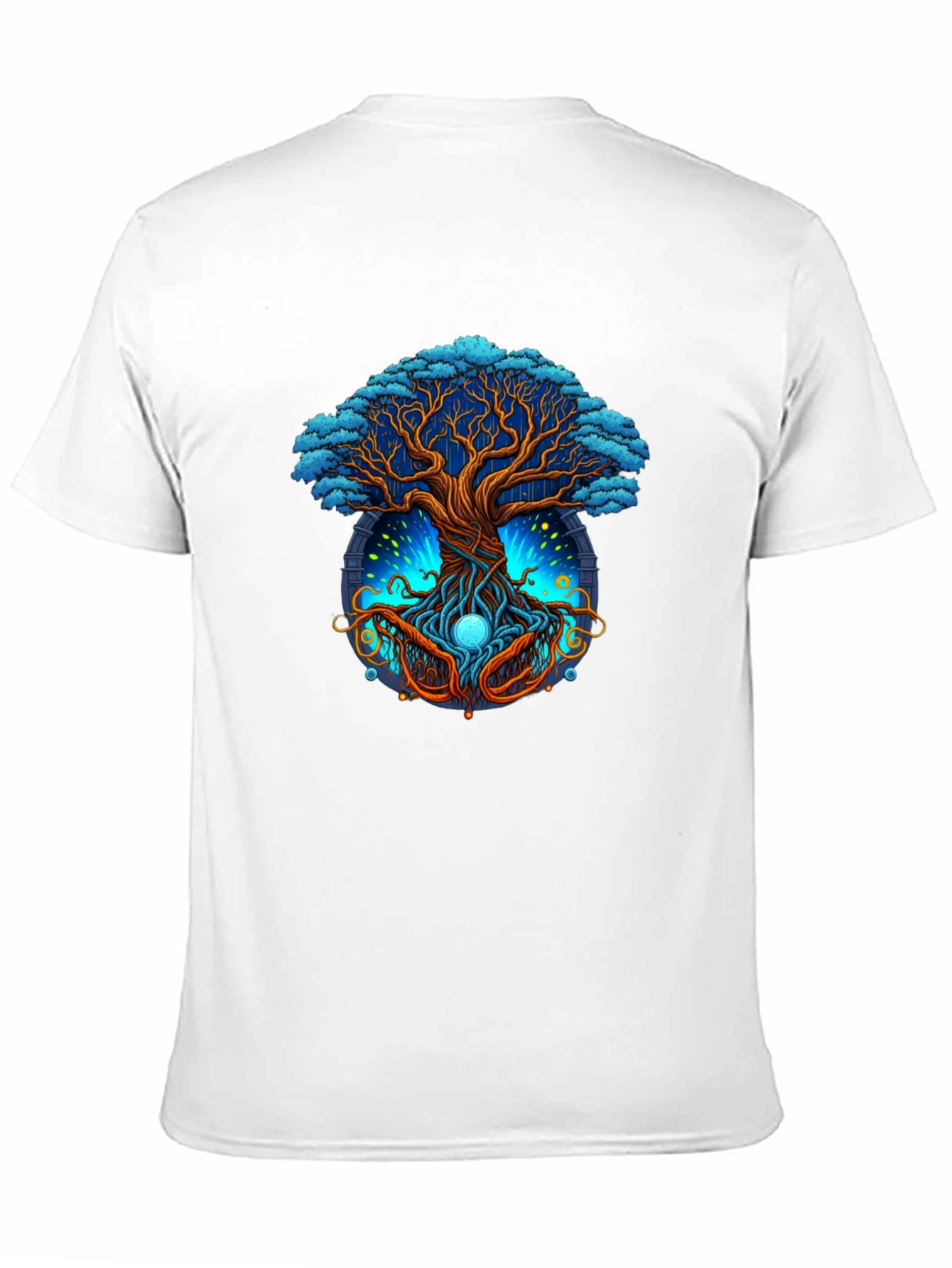 Black Mystic Tree Graphic Tee - Nature Inspired Design view 11
