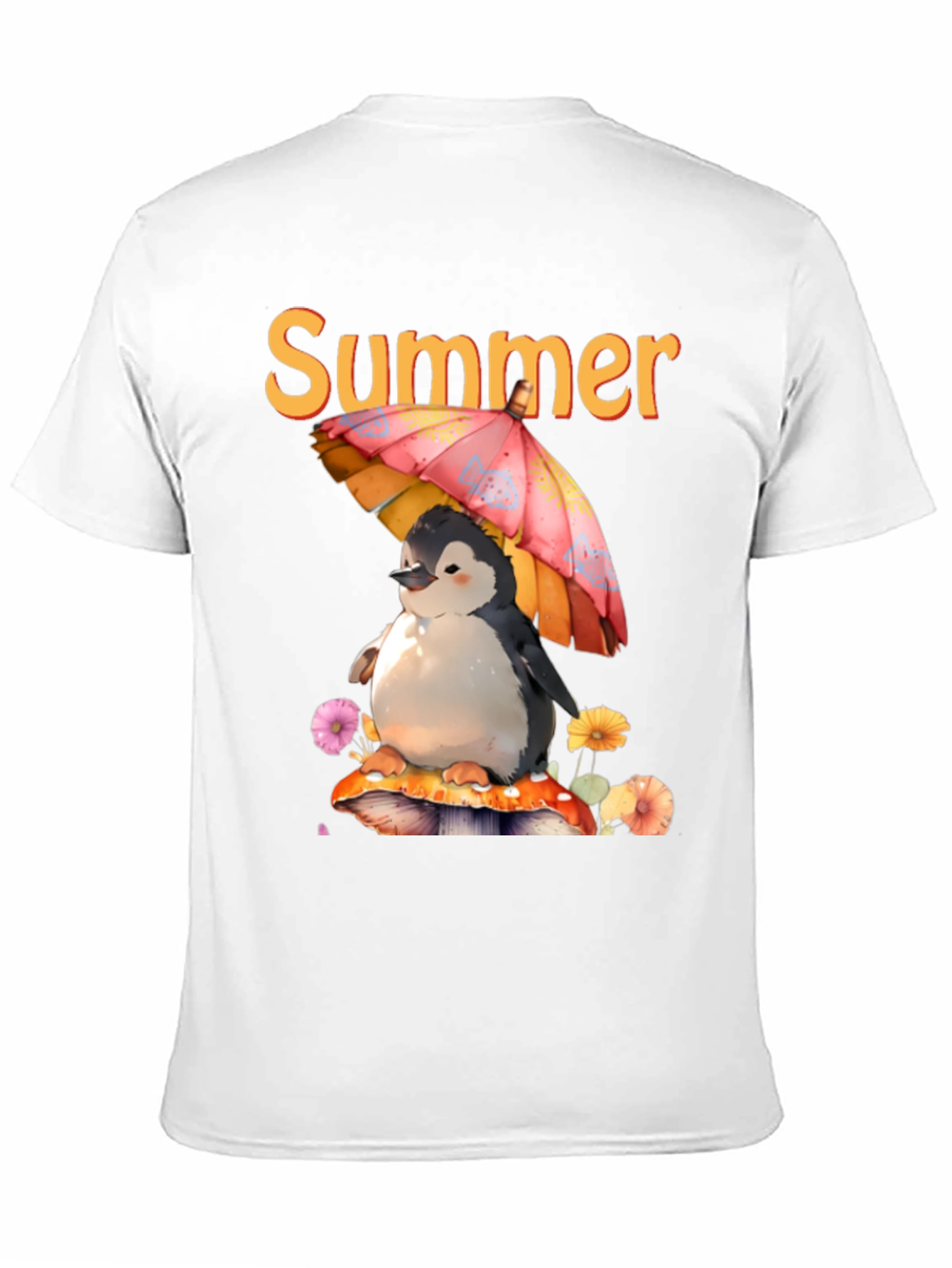 Black Summer Penguin Graphic T-Shirt view 11