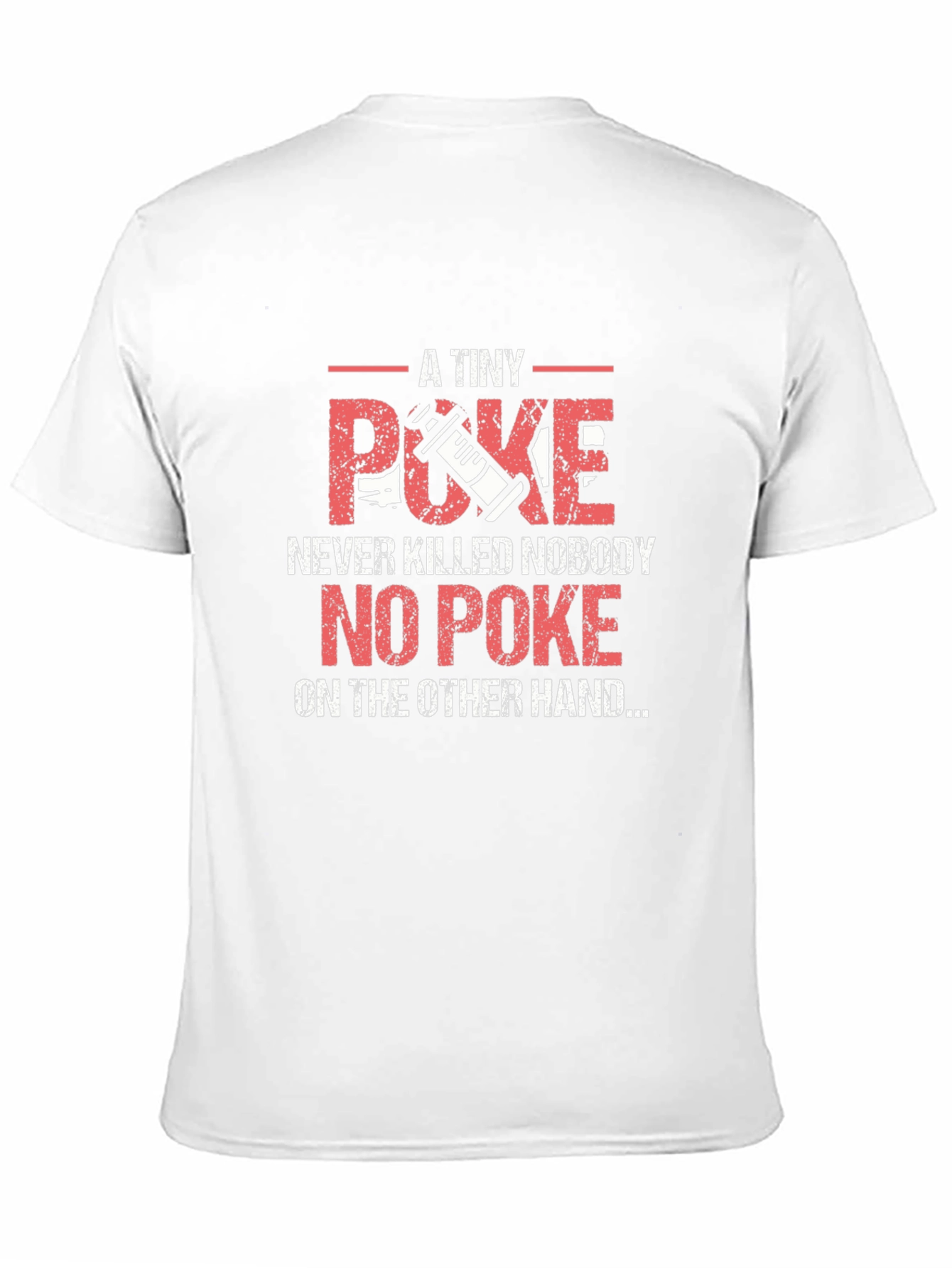 Black A Tiny Poke T-Shirt, Funny Vaccine Gift view 11