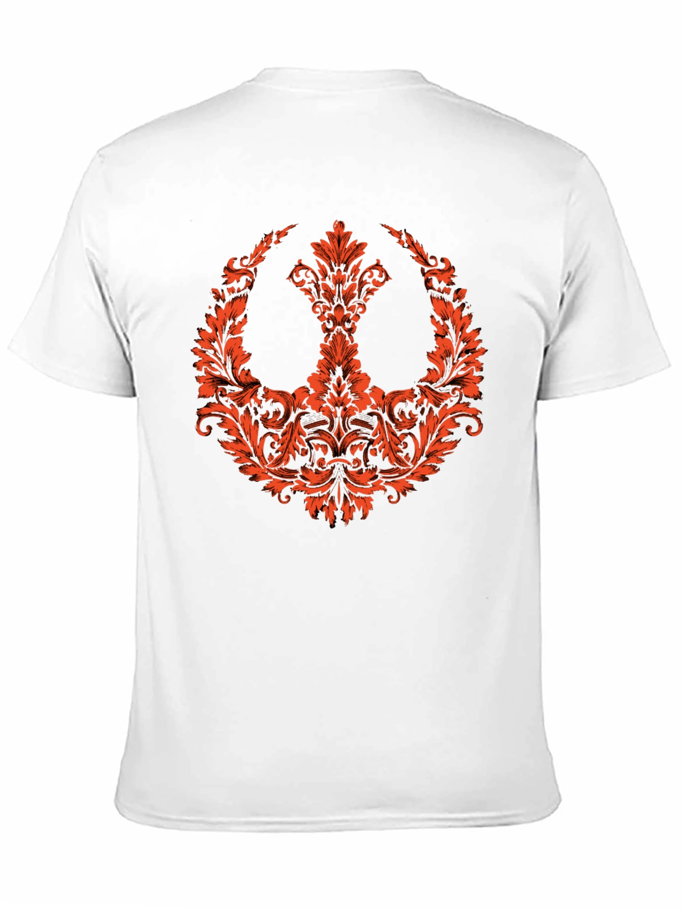 Black Floral Rebel Symbol T-Shirt view 11