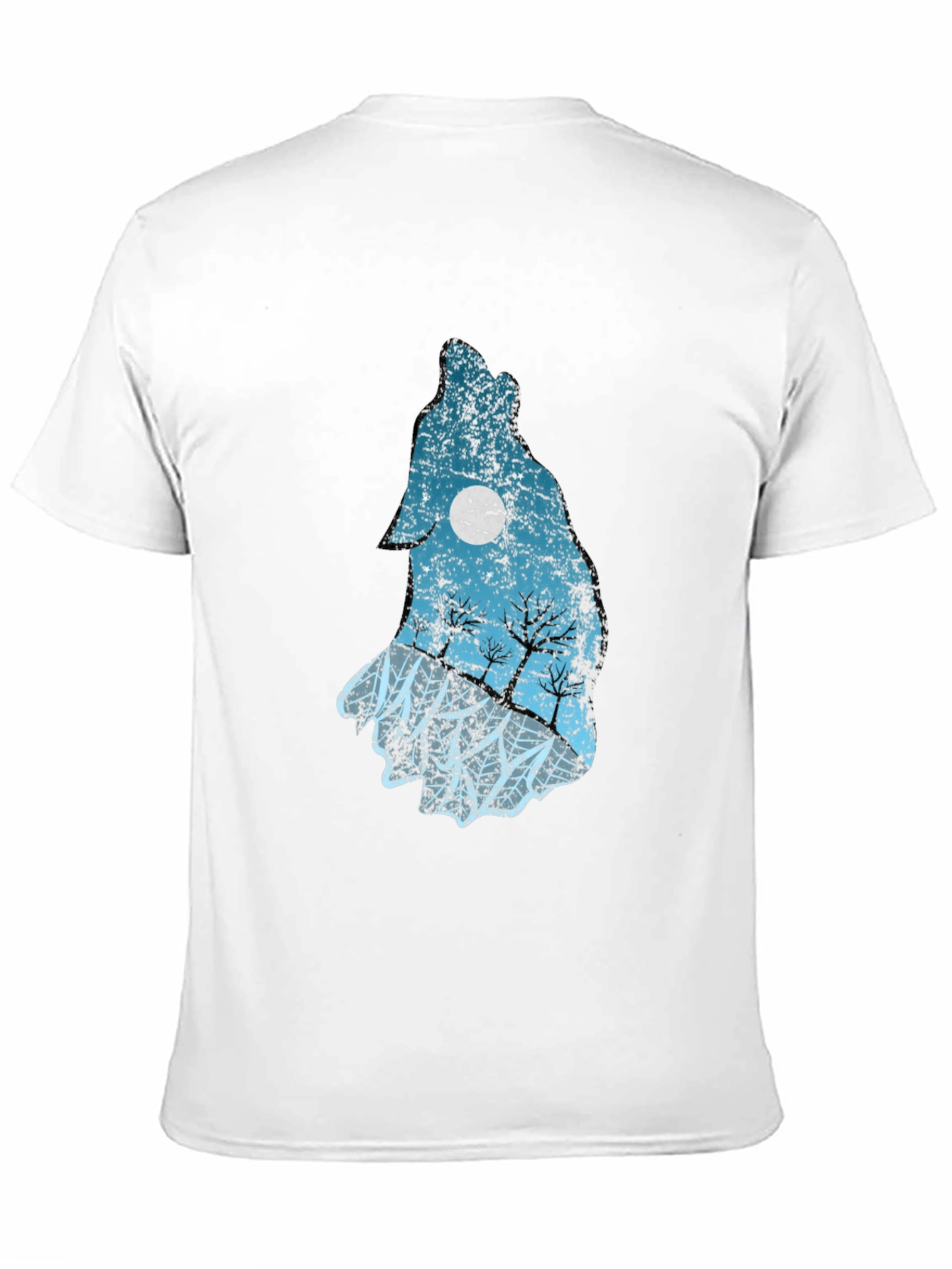 Black Wolf Moon Graphic Tee - Black Cotton T-Shirt view 11