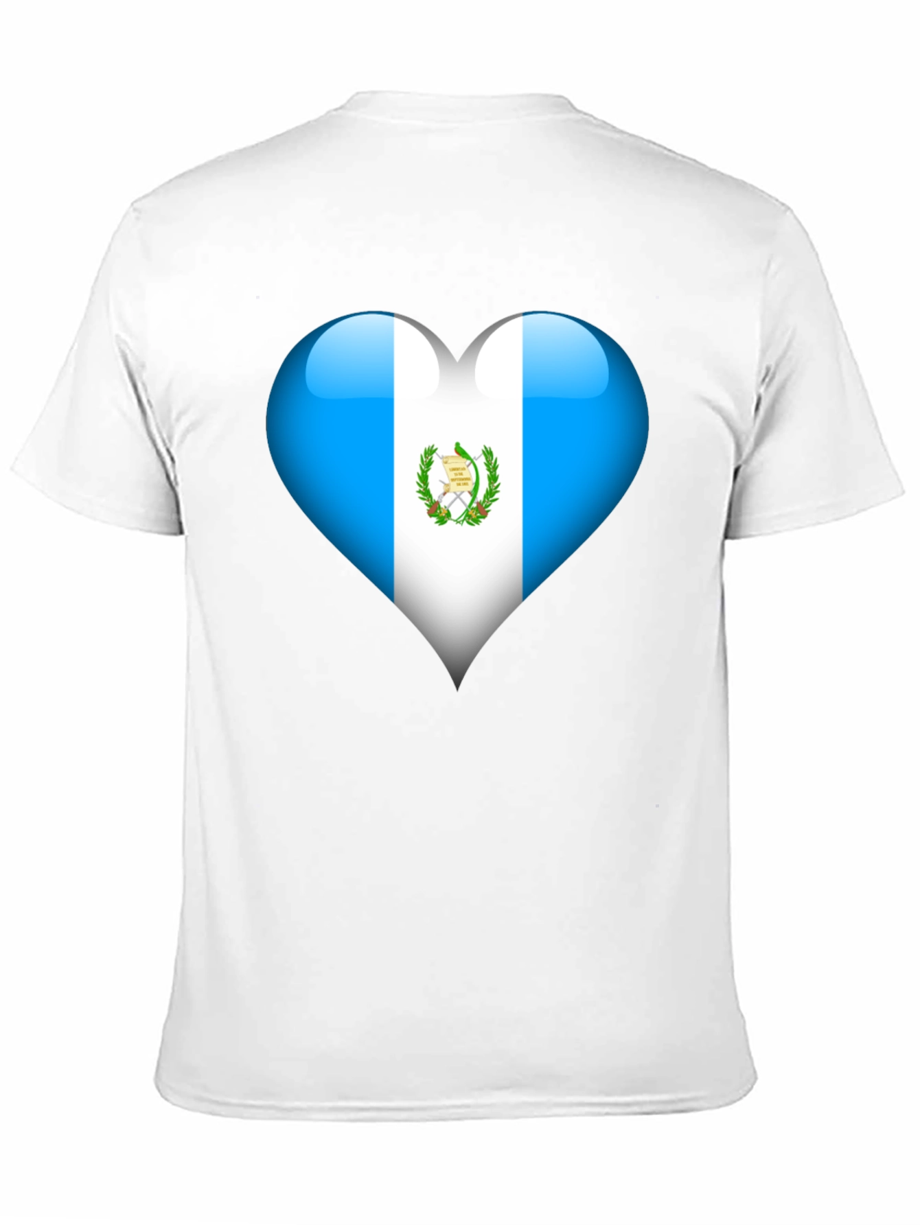 Guatemala Flag Heart T-Shirt - Black - 11