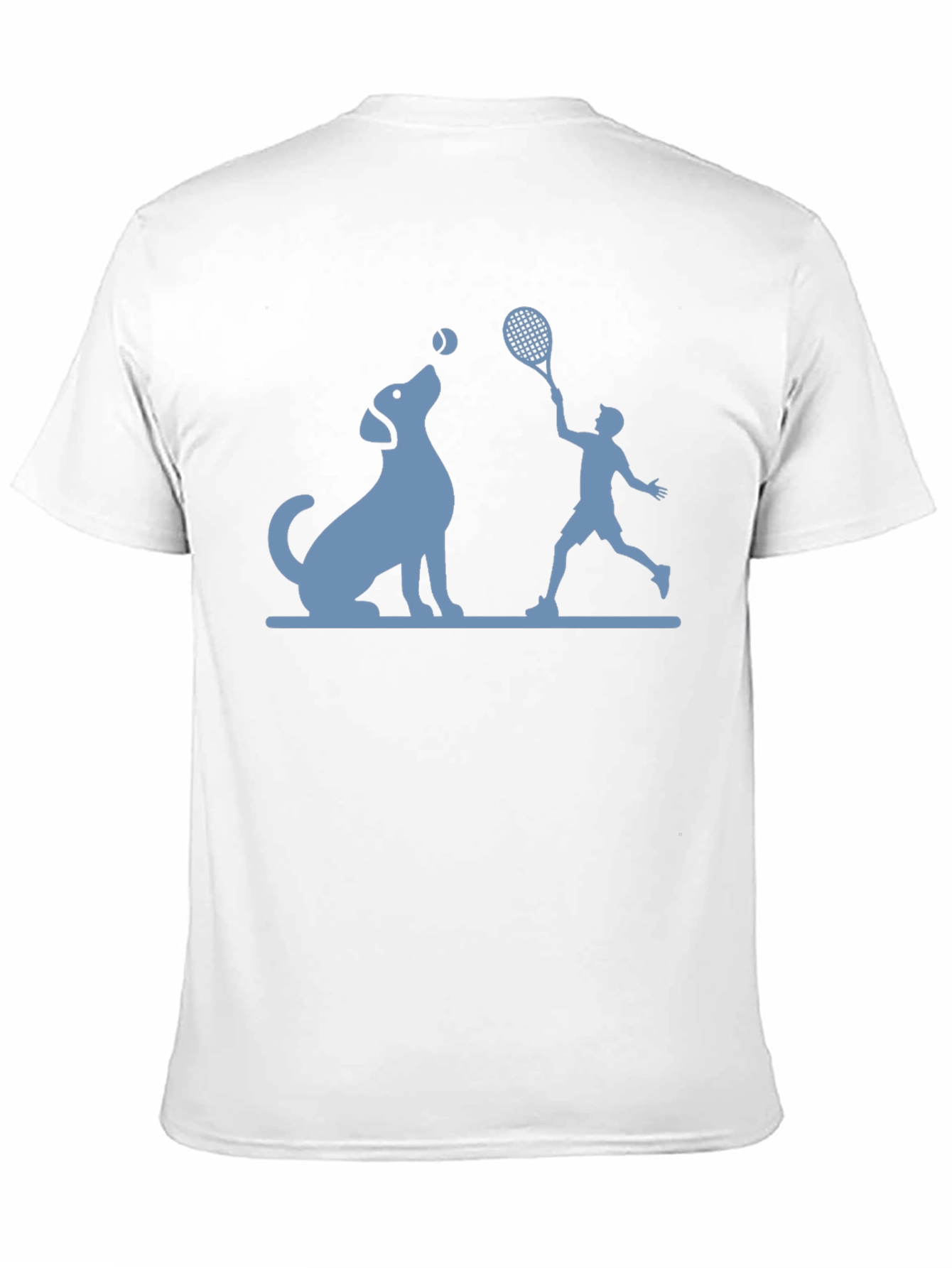 Black Dog & Tennis Player Graphic T-Shirt view 11