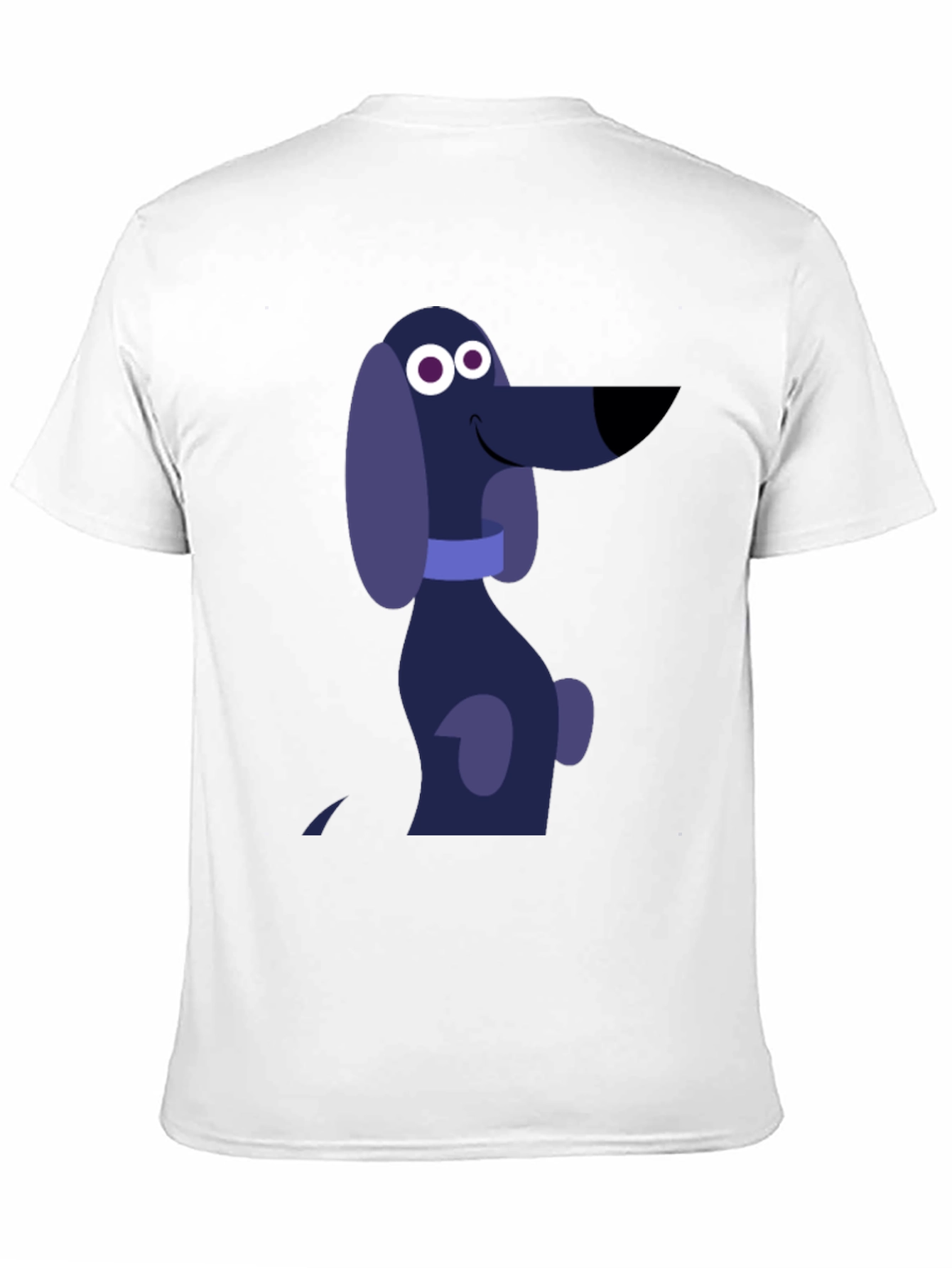 Black Cartoon Dog Graphic T-Shirt - Black Cotton Tee view 11