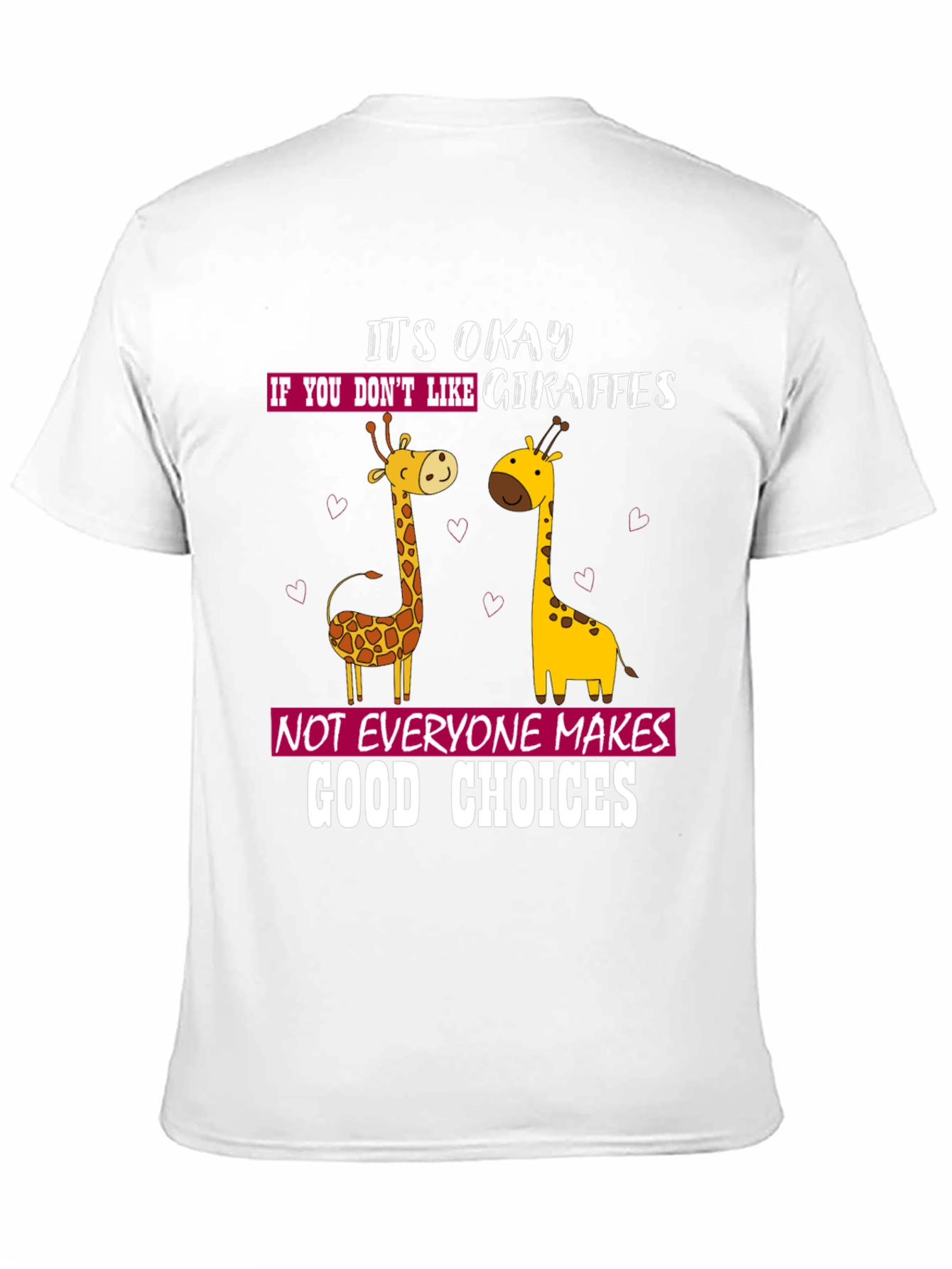 Black Giraffe Lover Humor Tee - Funny Animal T-Shirt view 11