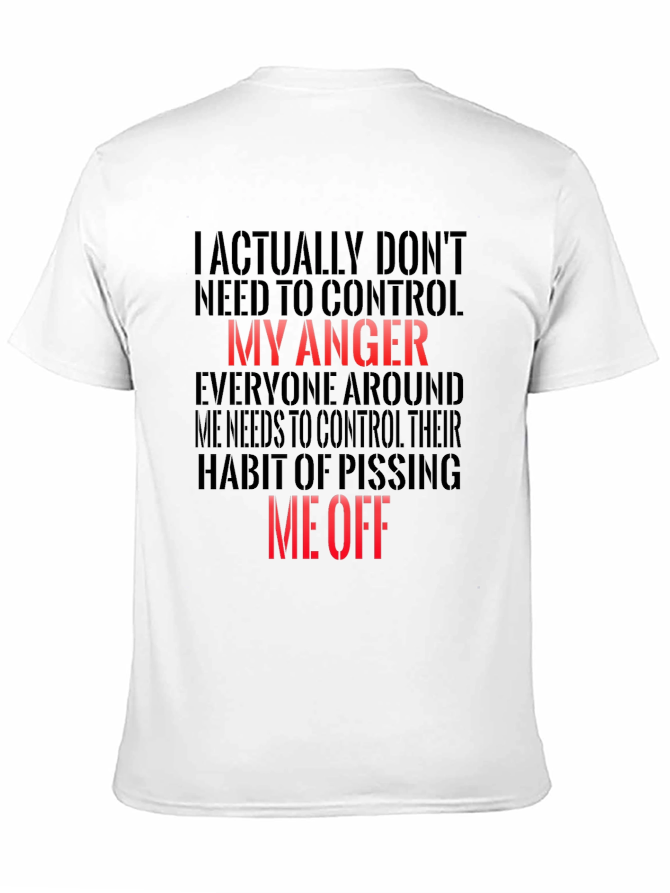Black Funny Graphic T-Shirt - My Anger view 11