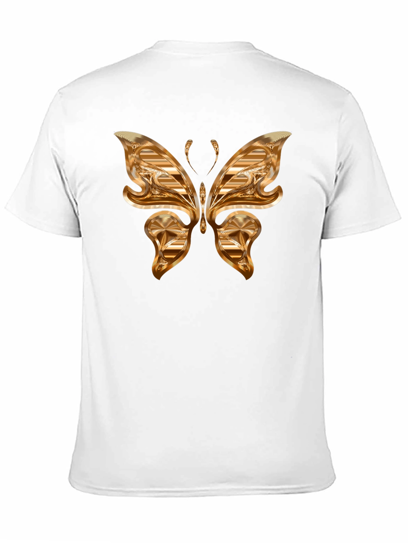 Black Golden Butterfly Graphic T-Shirt view 11