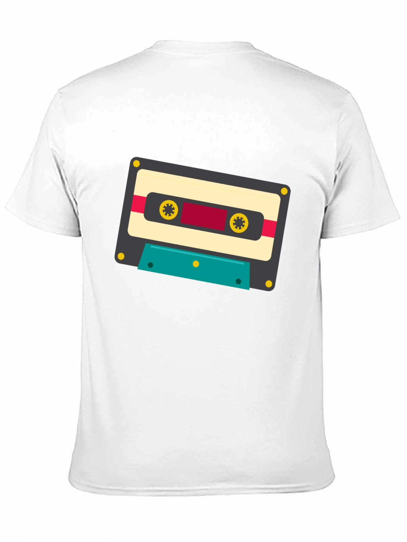 Black Retro Cassette Tape Graphic Tee - Black Cotton Blend view 11