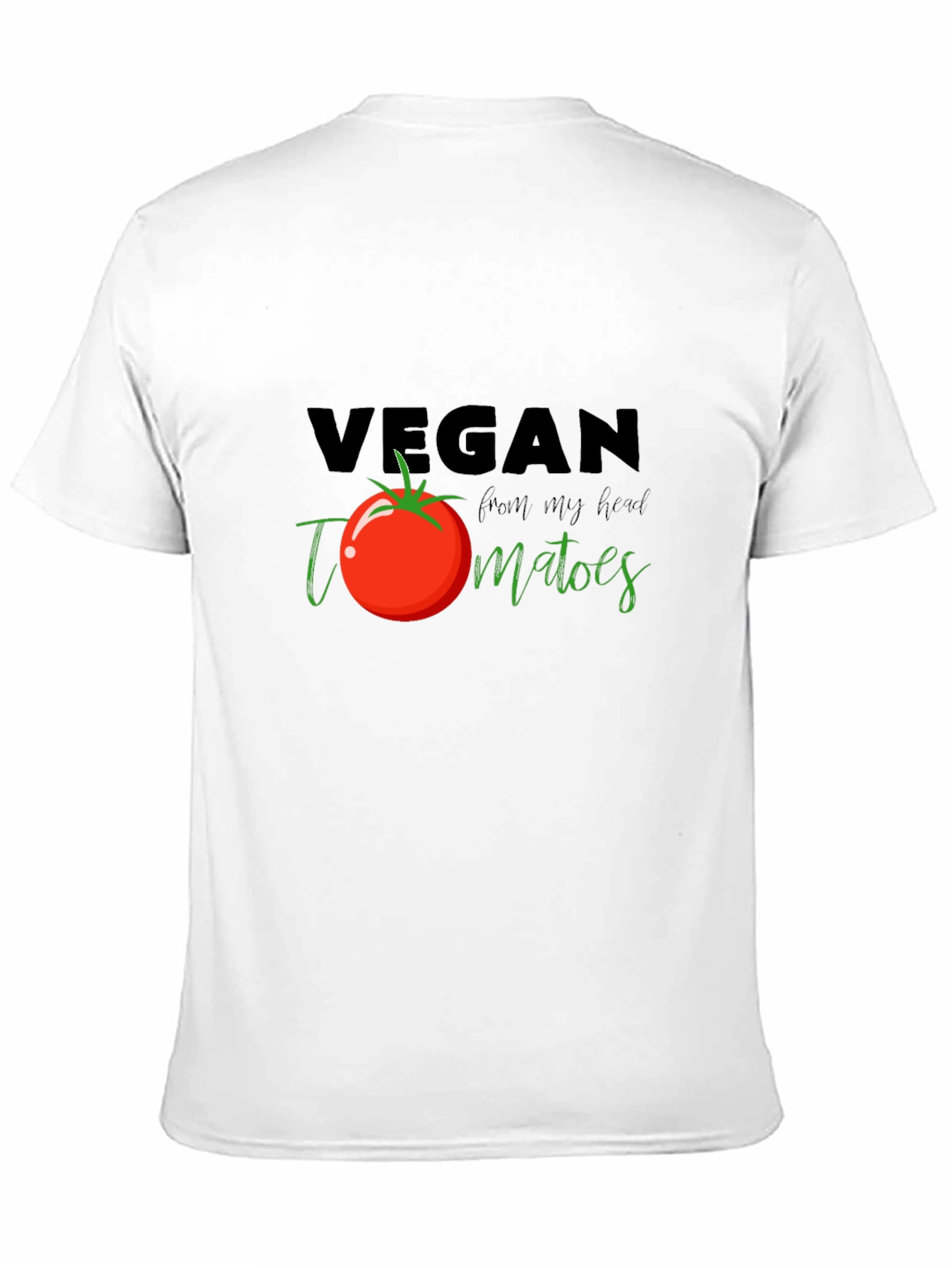 Black Vegan Tomato T-Shirt - Fresh From My Head Tee view 11