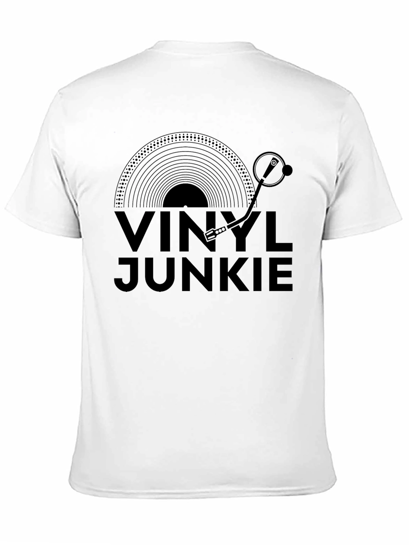 Black Vinyl Junkie Black T-Shirt - Music Lover Tee view 11