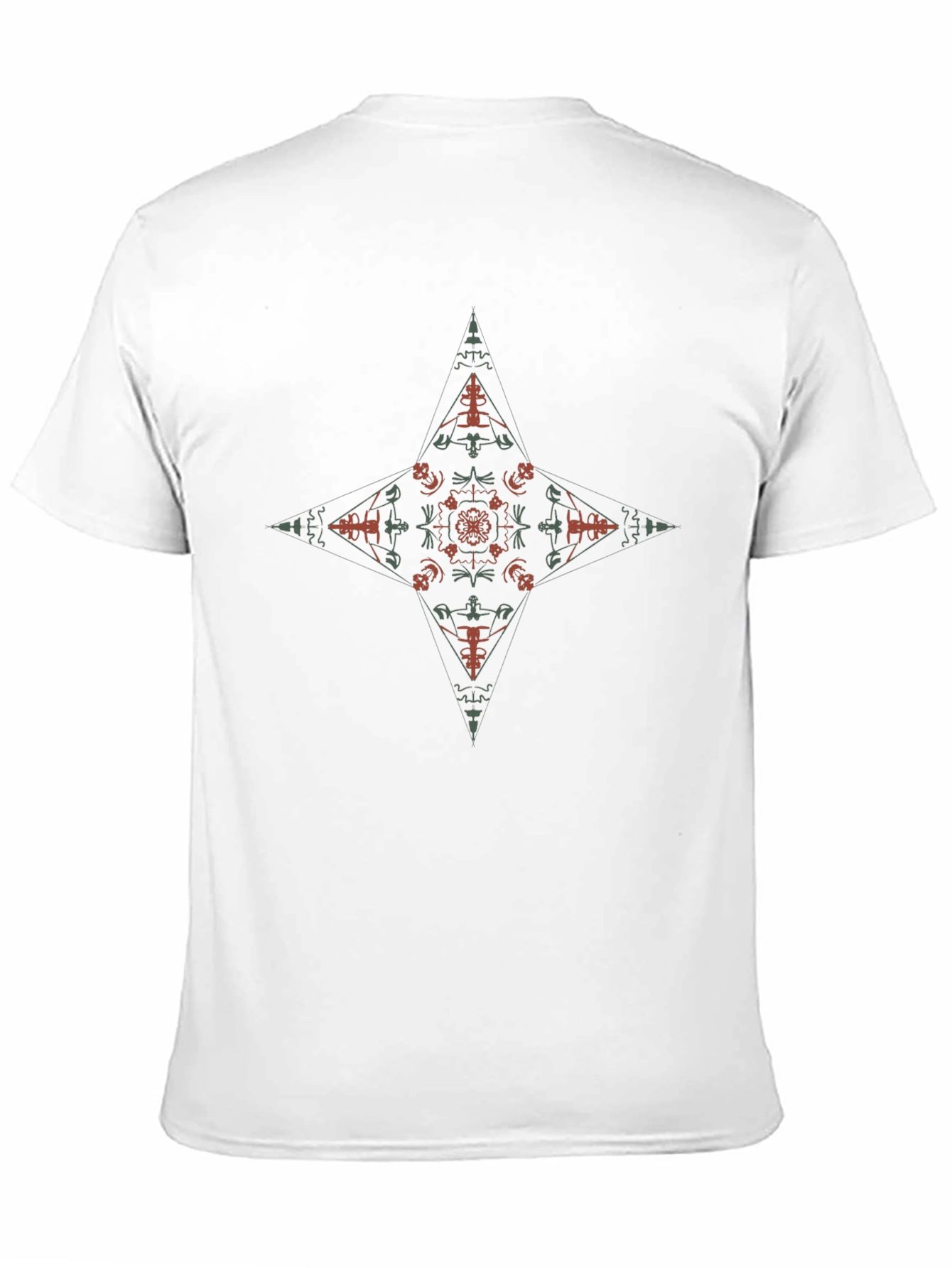 Black Geometric Mandala Graphic Black T-Shirt view 11