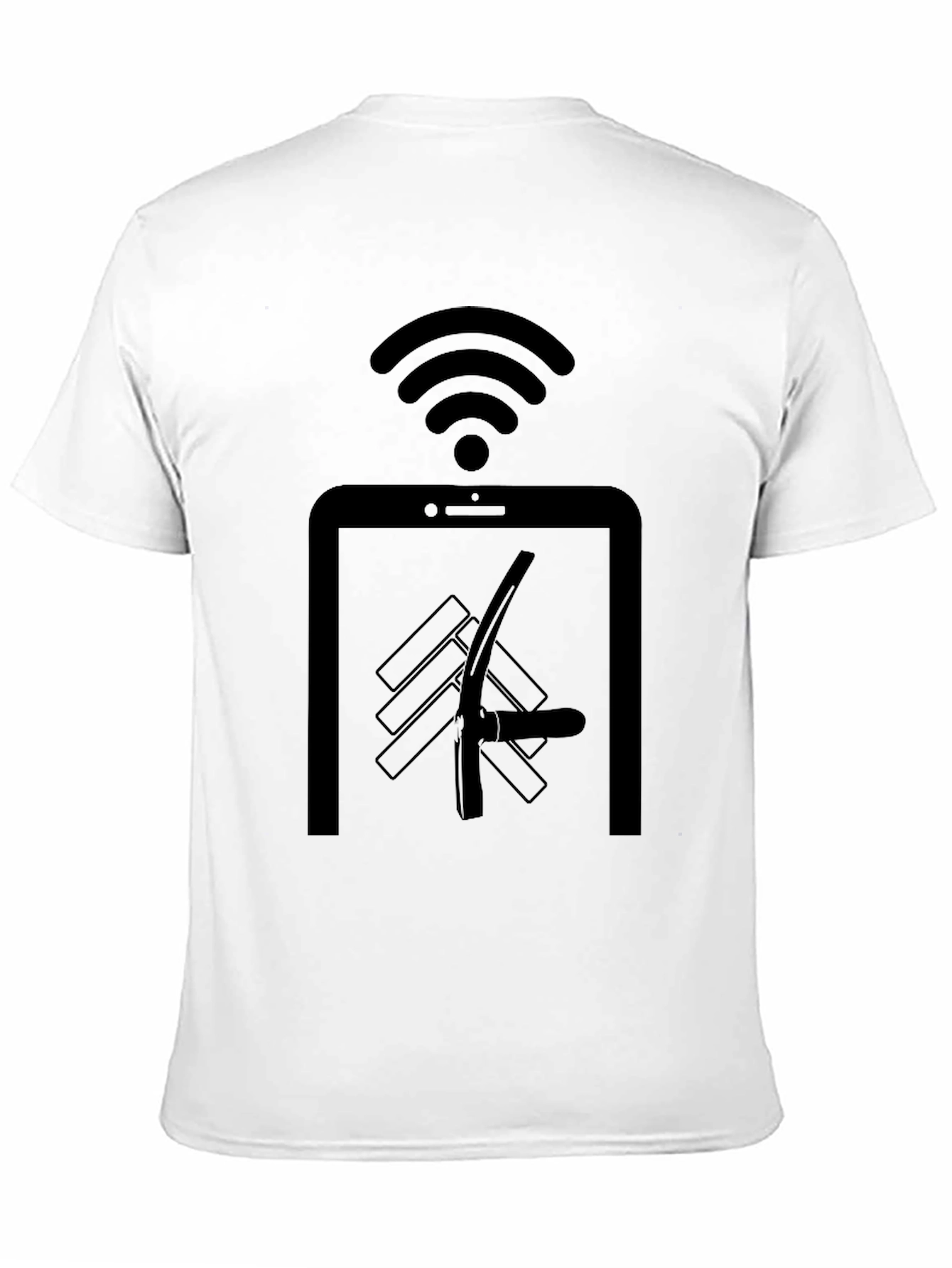 Black Novelty Black T-Shirt: Digital Detox Humor view 11