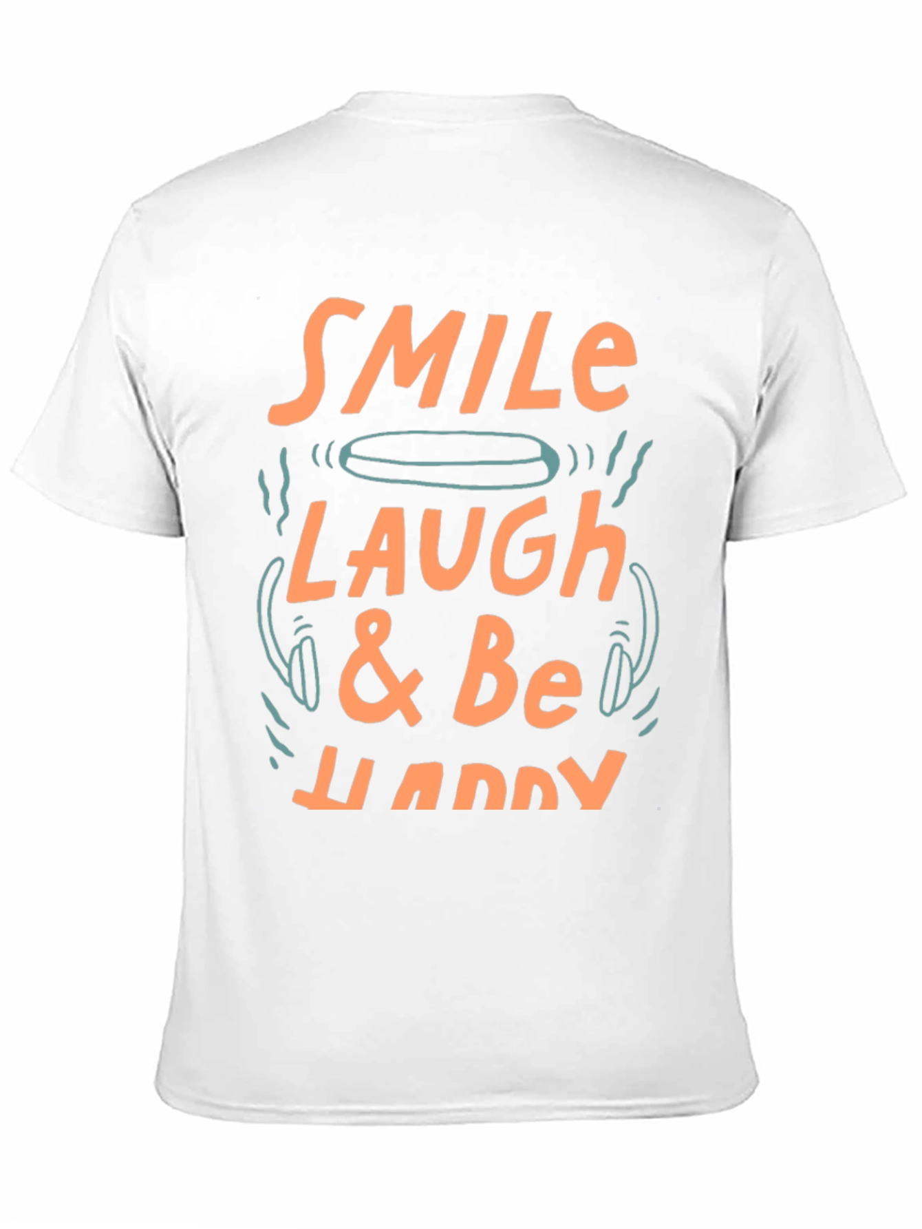Black Smile, Laugh & Be Happy Graphic Tee view 11